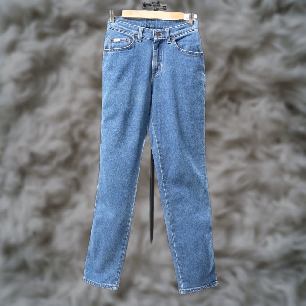 Lee VINTAGE Lee Mom Jeans Women 6 Blue Denim High Rise 12" Rise 31" Inseam 100% Cotton USA Size 26" / US 2 / IT 38 - 1 Thumbnail