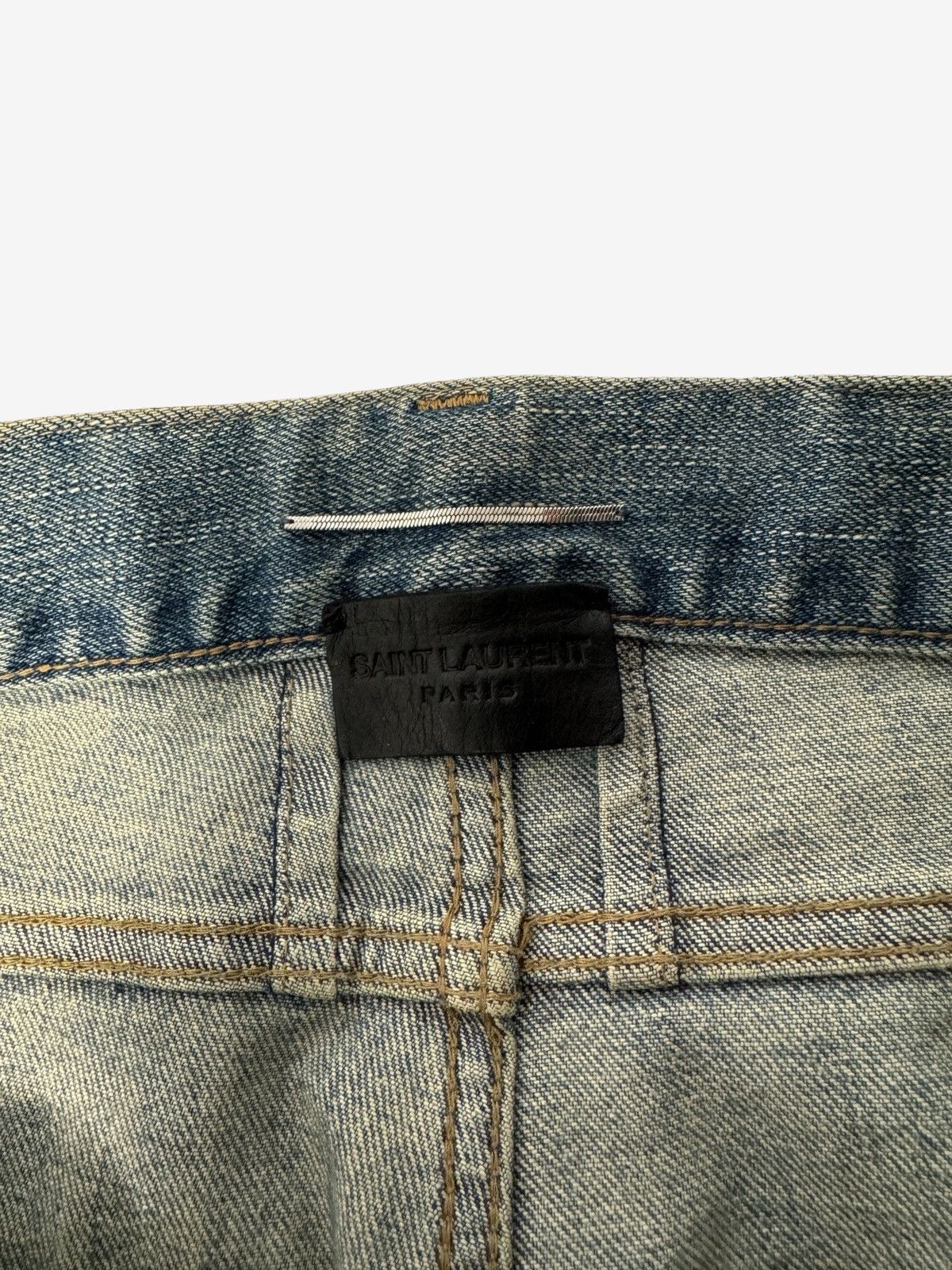 Saint Laurent Paris Saint Laurent Paris SS16 Blue Crashed Denim Size US 32 / EU 48 - 5 Thumbnail