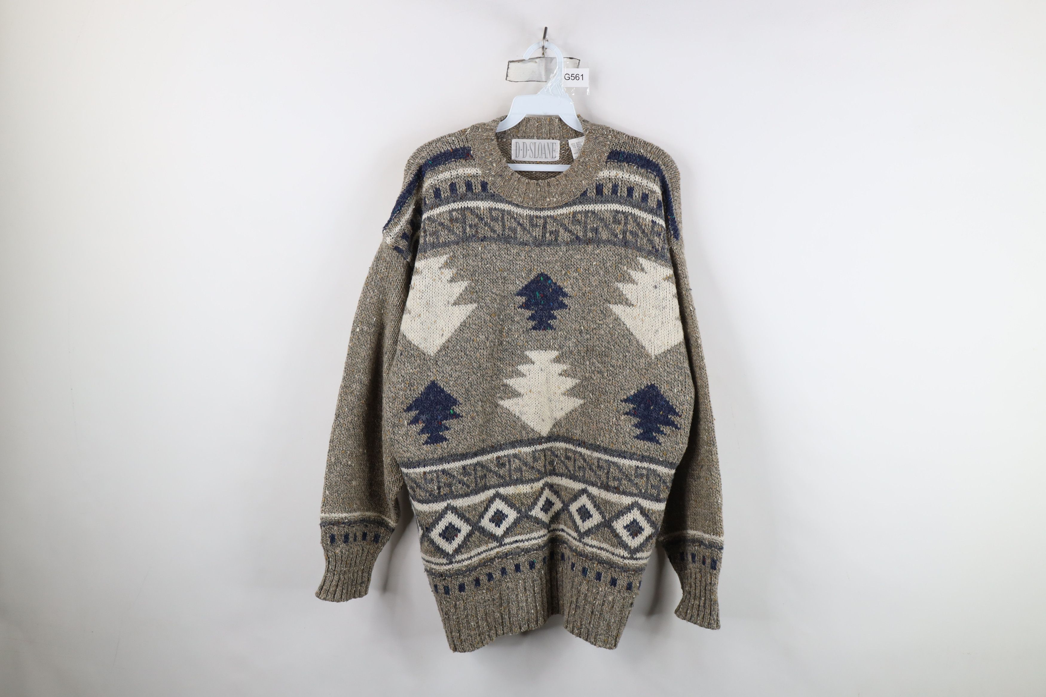 Vintage Vintage 90s Streetwear Southwestern Fair Isle Knit Sweater Size L / US 10 / IT 46 - 1 Thumbnail