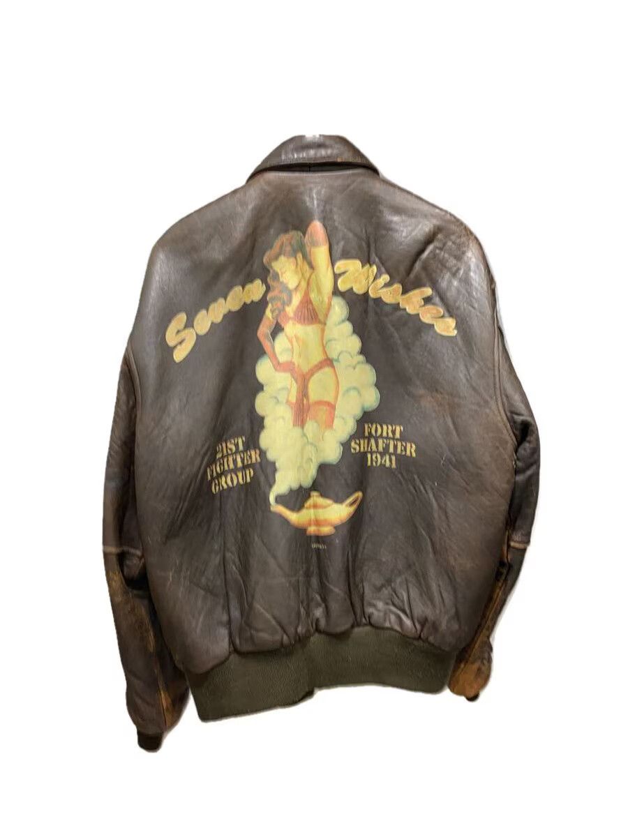 Avirex Avirex Leather Flight Jacket Brown Size US M / EU 48-50 / 2 - 2 Thumbnail