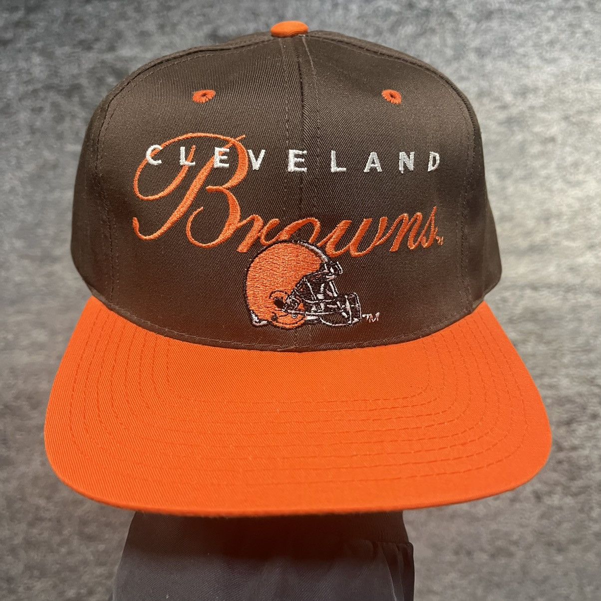 Drew Pearson VINTAGE CLEVELAND BROWNS DREW PEARSON SCRIPT SNAPBACK HAT Size ONE SIZE - 2 Thumbnail