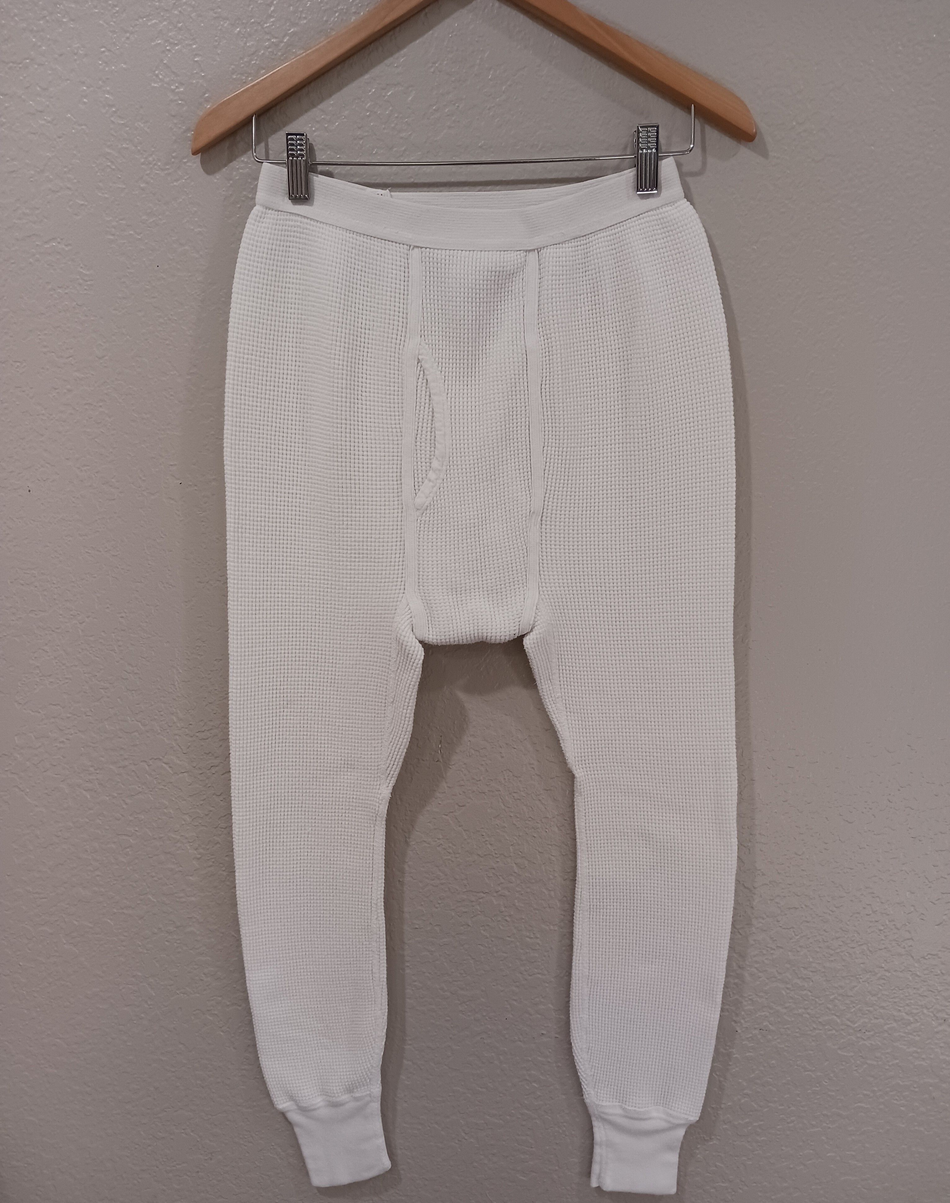 Vintage Arctex Vintage 1960s Waffle Knit Thermal Long John Pants Size US 34 / EU 50 - 1 Thumbnail