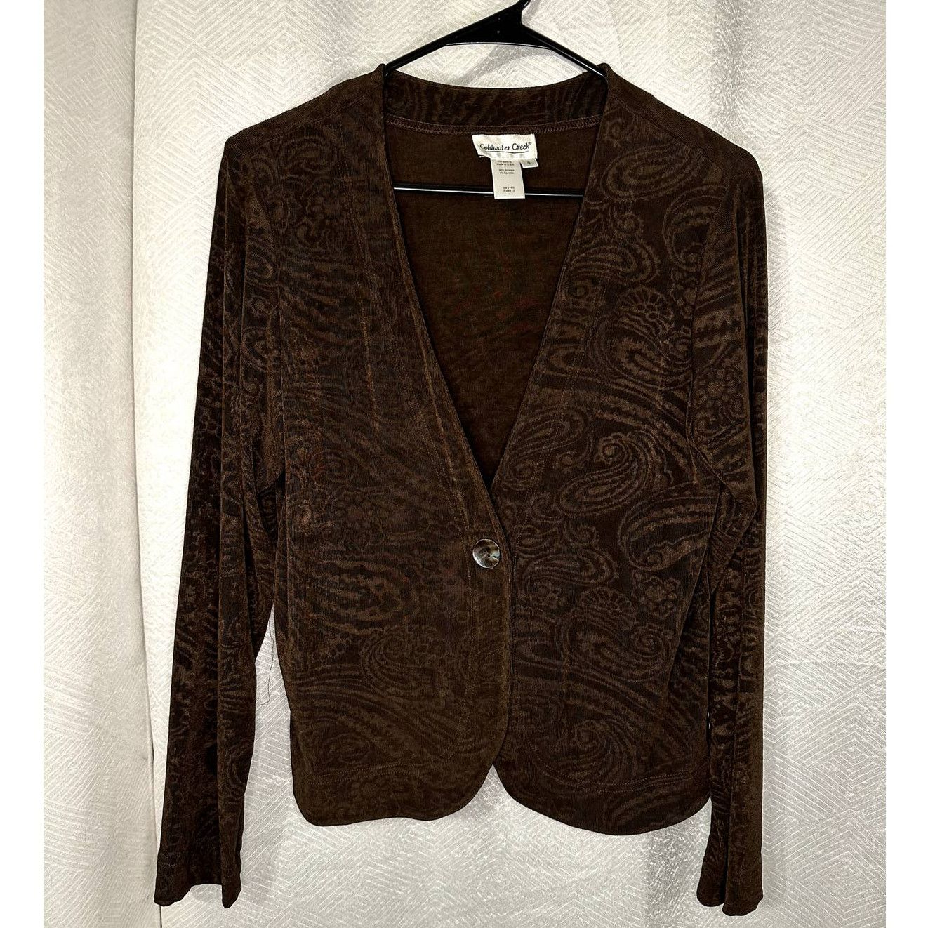 Coldwater Creek Coldwater Creek Paisley Long Sleeve Cardigan Brown S Size S / US 4 / IT 40 - 1 Thumbnail