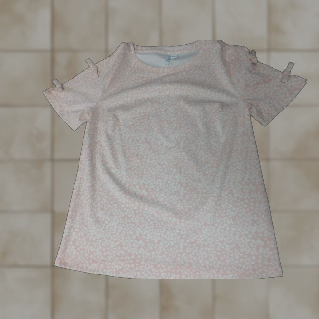 Vintage ELLE Womens Blouse S Pink Floral Raglan Short Sleeve Knit Polyester Crew Neck Pullover Stretch Vintage No Size S / US 4 / IT 40 - 1 Thumbnail