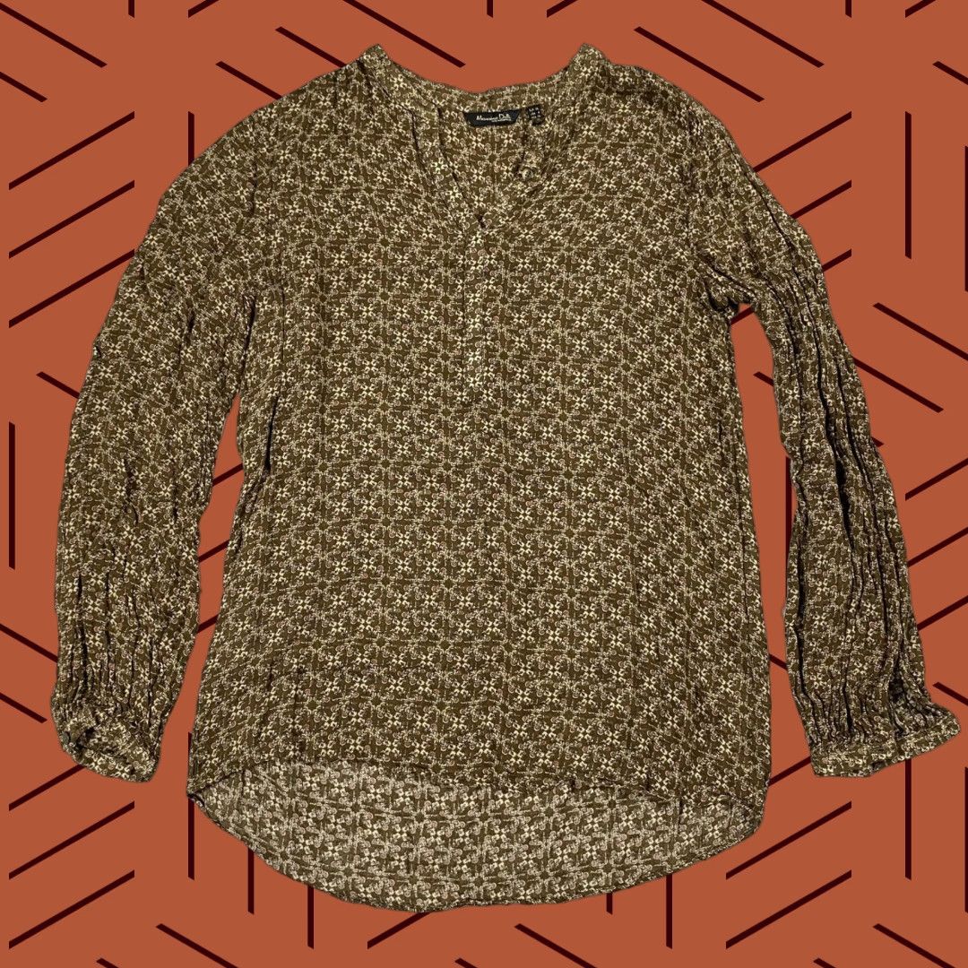 Massimo Dutti MASSIMO DUTTI WOMENS KNIT BLOUSE TUNIC SIZE 4 BROWN SOLID REGULAR FIT SHORT SLEEVE Size S / US 4 / IT 40 - 1 Thumbnail