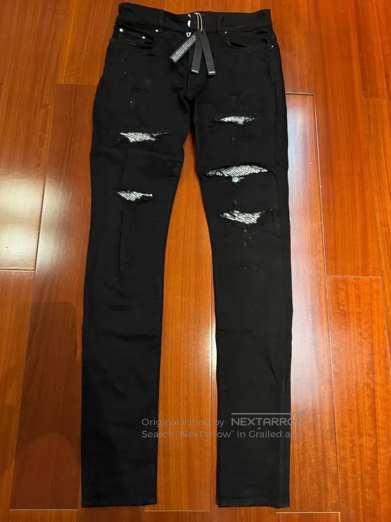 Amiri Amiri Classic sequined stripe patchwork denim jeans size 3 Size US 32 / EU 48 - 1 Thumbnail