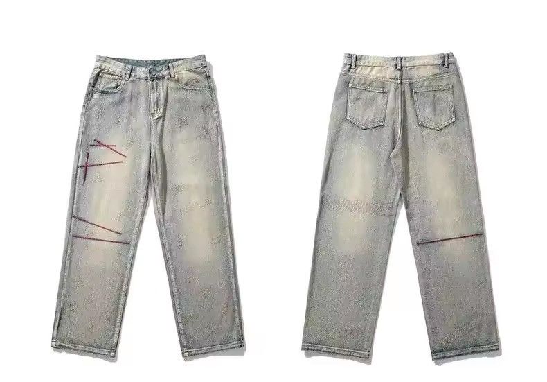 Japanese Brand × Jean Retro Washed Designer Loose Straight Leg Jeans Size US 32 / EU 48 - 8 Thumbnail