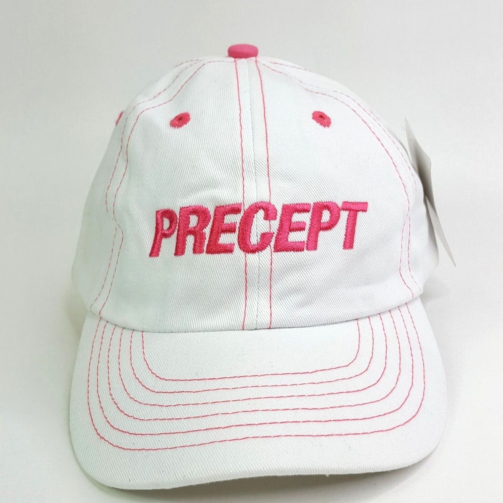 Pinko VINTAGE Precept Golf Women's Adjustable PGA Sports Snapback Hat Baseball Cap White Pink Size ONE SIZE - 2 Thumbnail