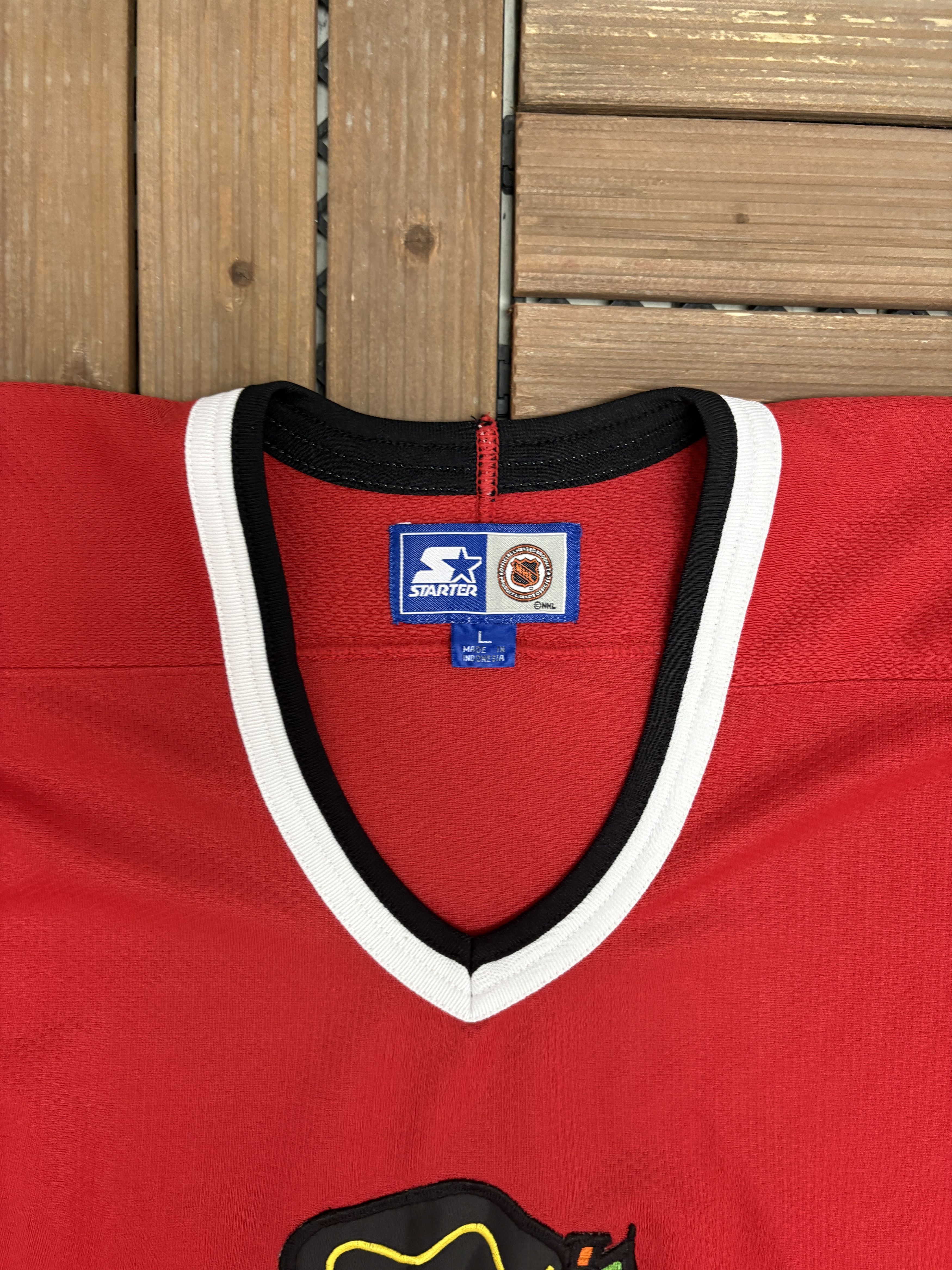 Starter Chicago Blackhawks Stitched Vintage Hockey Jersey Size US L / EU 52-54 / 3 - 6 Thumbnail
