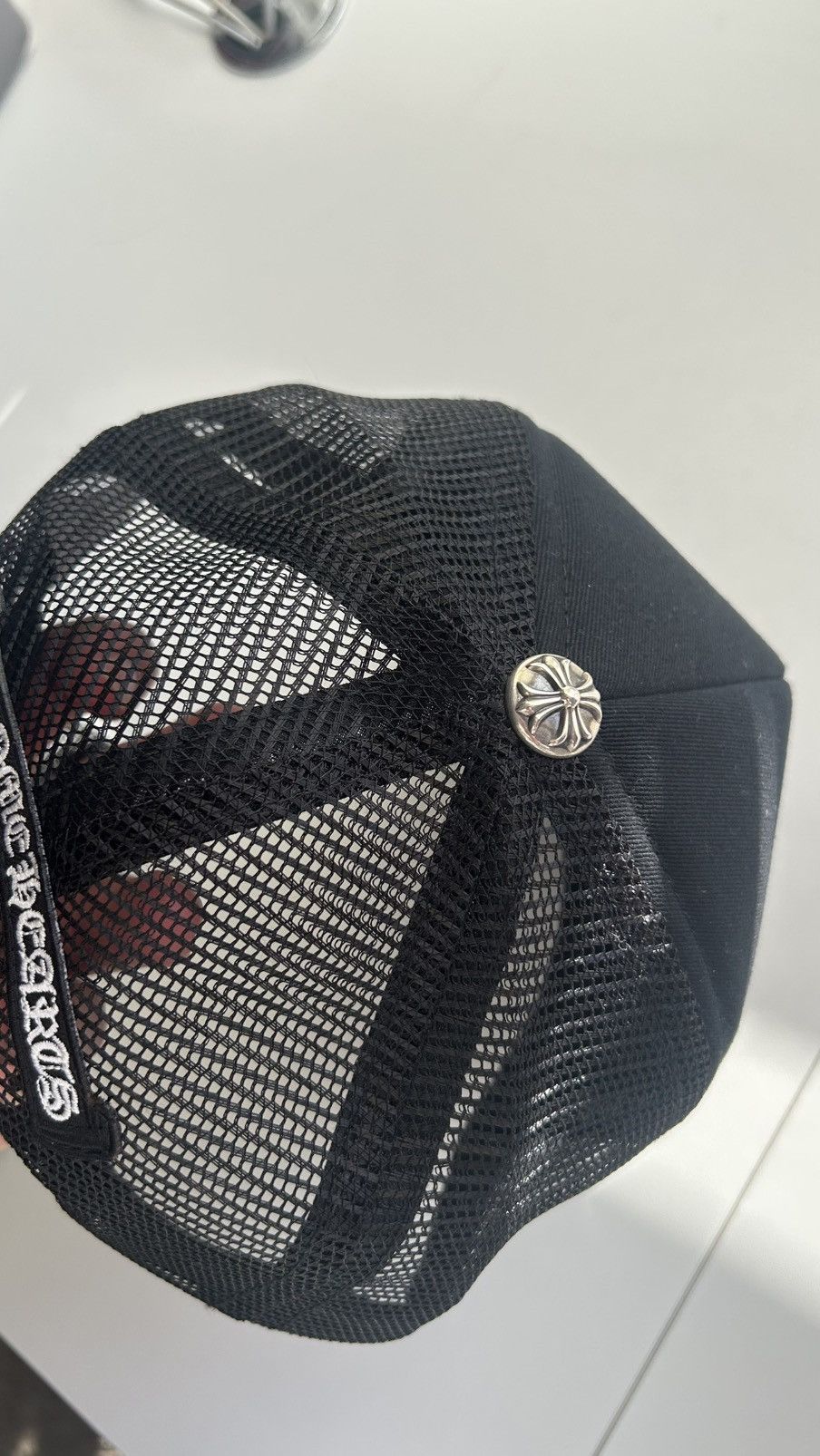 Chrome Hearts Chrome Hearts White Triple Cross Trucker Hat Size ONE SIZE - 5 Thumbnail