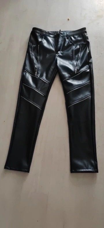 Leather Slim Fit Leather PU Pant Size US 29 - 9 Thumbnail