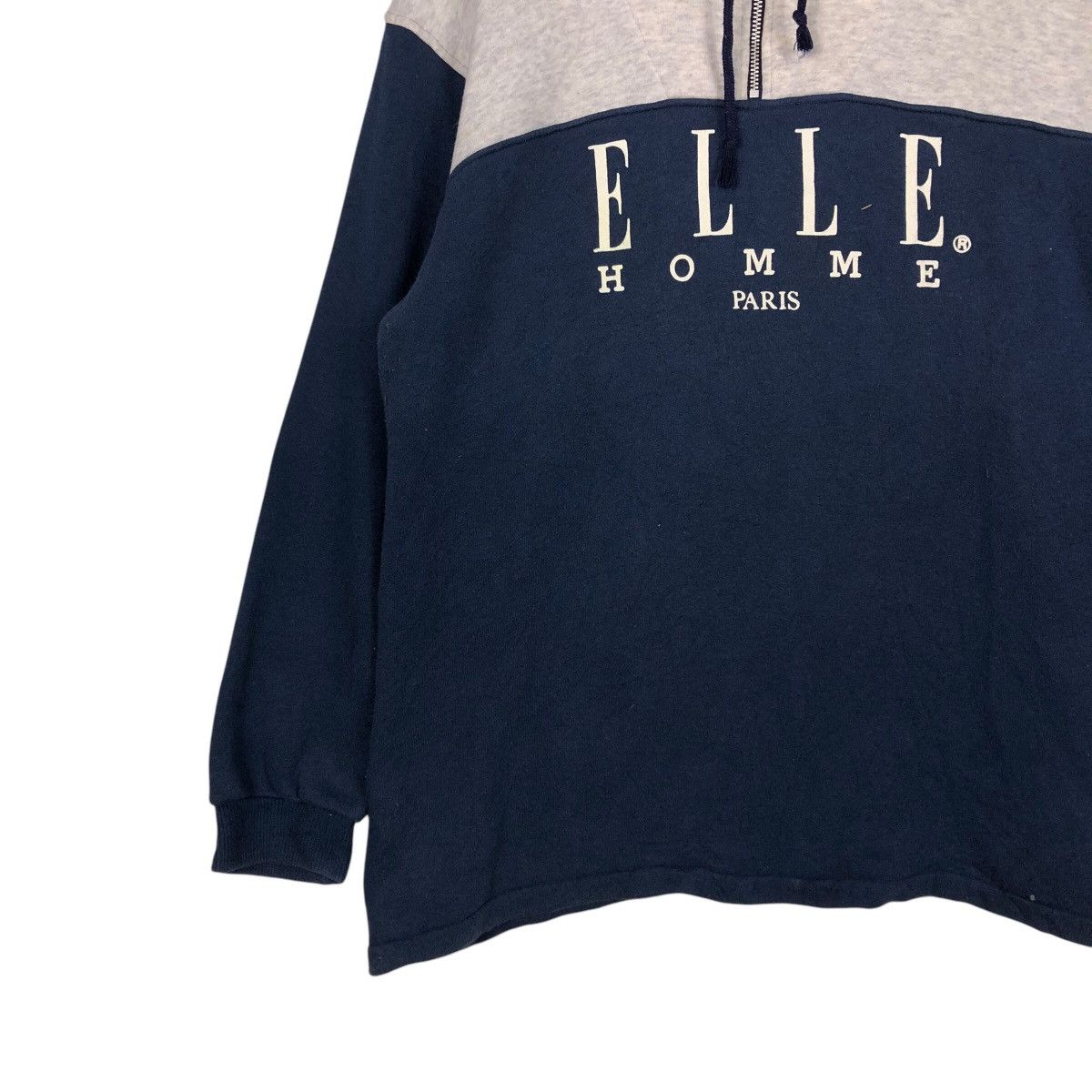 Japanese Brand × Vintage 📌Vintage Half Zipper Sweatshirt Collar Elle Homme Paris Size US L / EU 52-54 / 3 - 5 Thumbnail
