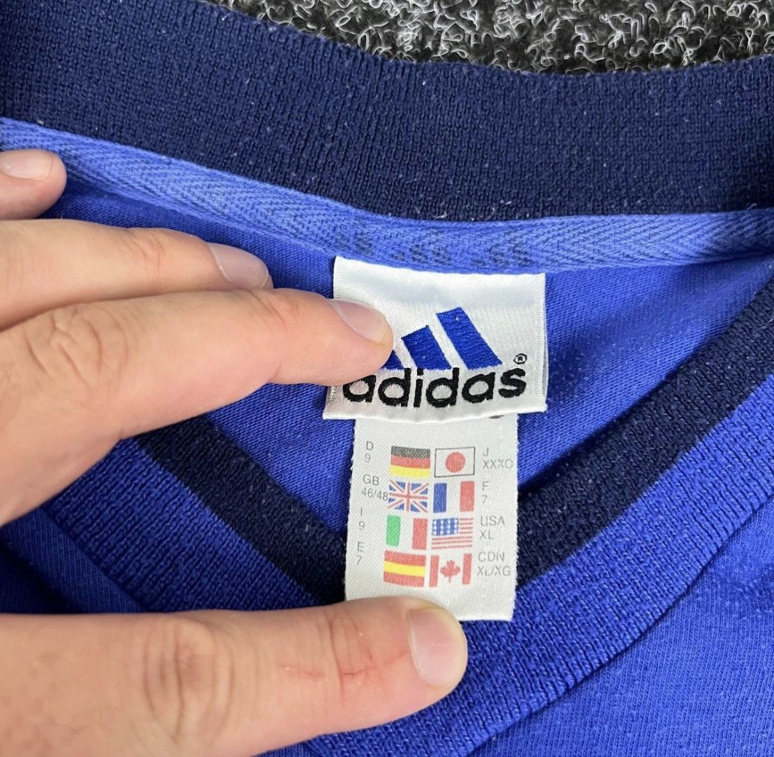 Adidas Adidas Vintage 90s tee jersey blokecore archive stripped Size US XL / EU 56 / 4 - 7 Thumbnail