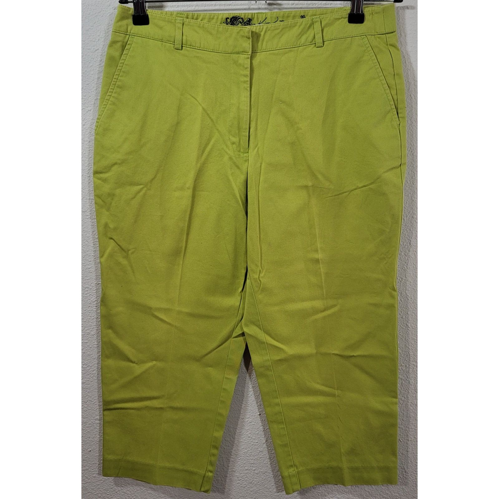 Other Kim Rogers Lime Green Flat Front Capri Pants 10P Lightweight Size 32" / US 10 / IT 46 - 2 Thumbnail