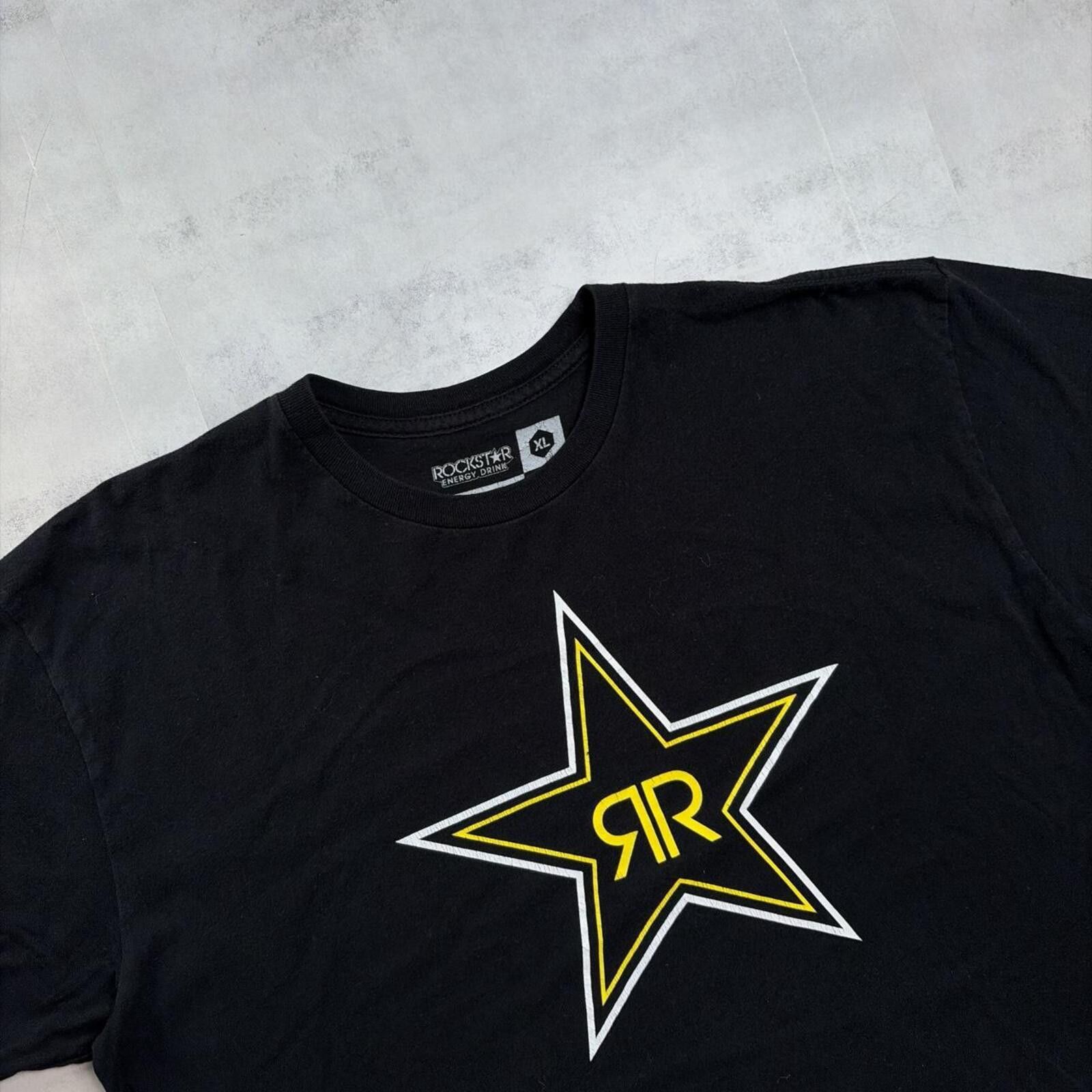 Other Y2K Black Rockstar Energy Grunge Skater T-Shirt Size US XL / EU 56 / 4 - 4 Thumbnail