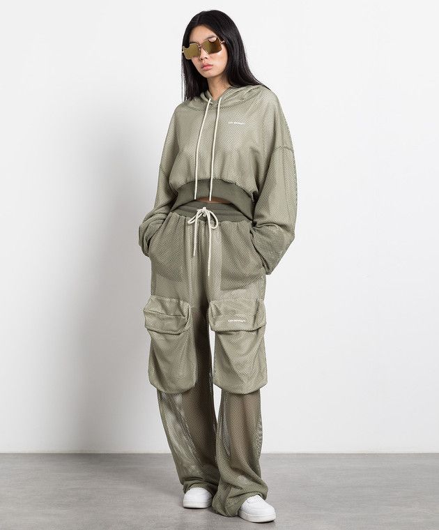 Off-White o1y1225 Logo Cargo Sweatpant in Military Green Size 30" / US 8 / IT 44 - 5 Thumbnail