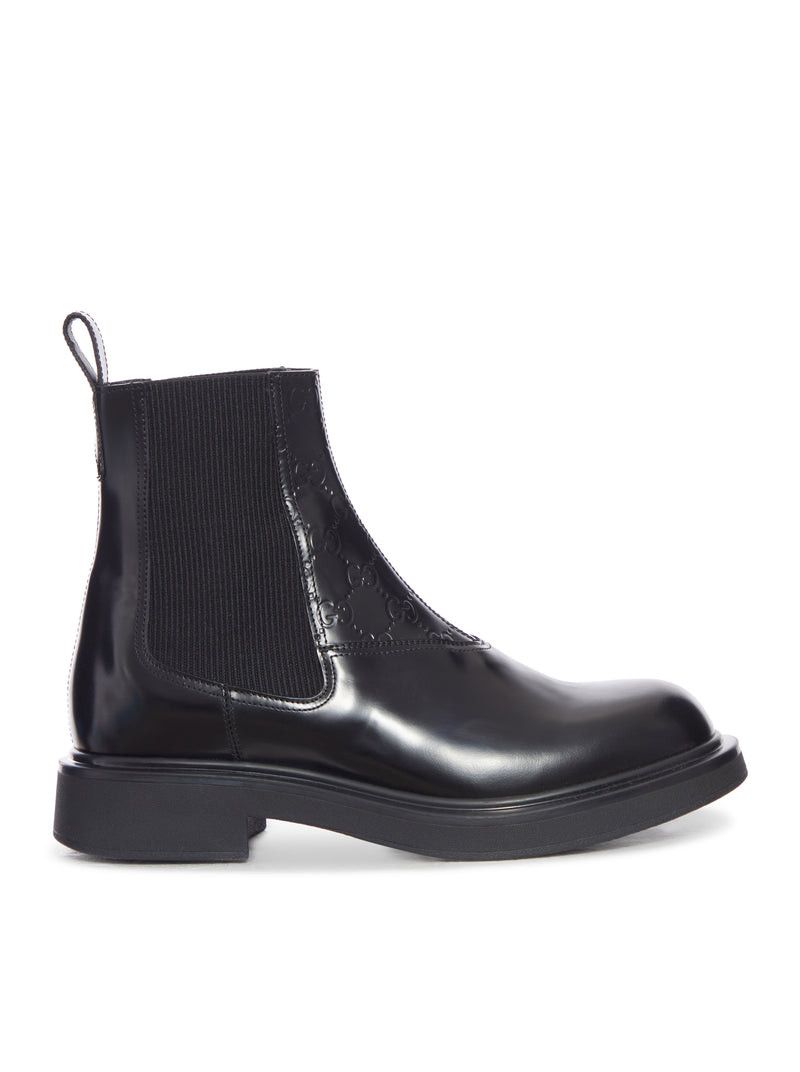 Gucci LEATHER ANKLE BOOT WITH SINGLE "GG" GRAIN Size US 8 / EU 41 - 1 Thumbnail
