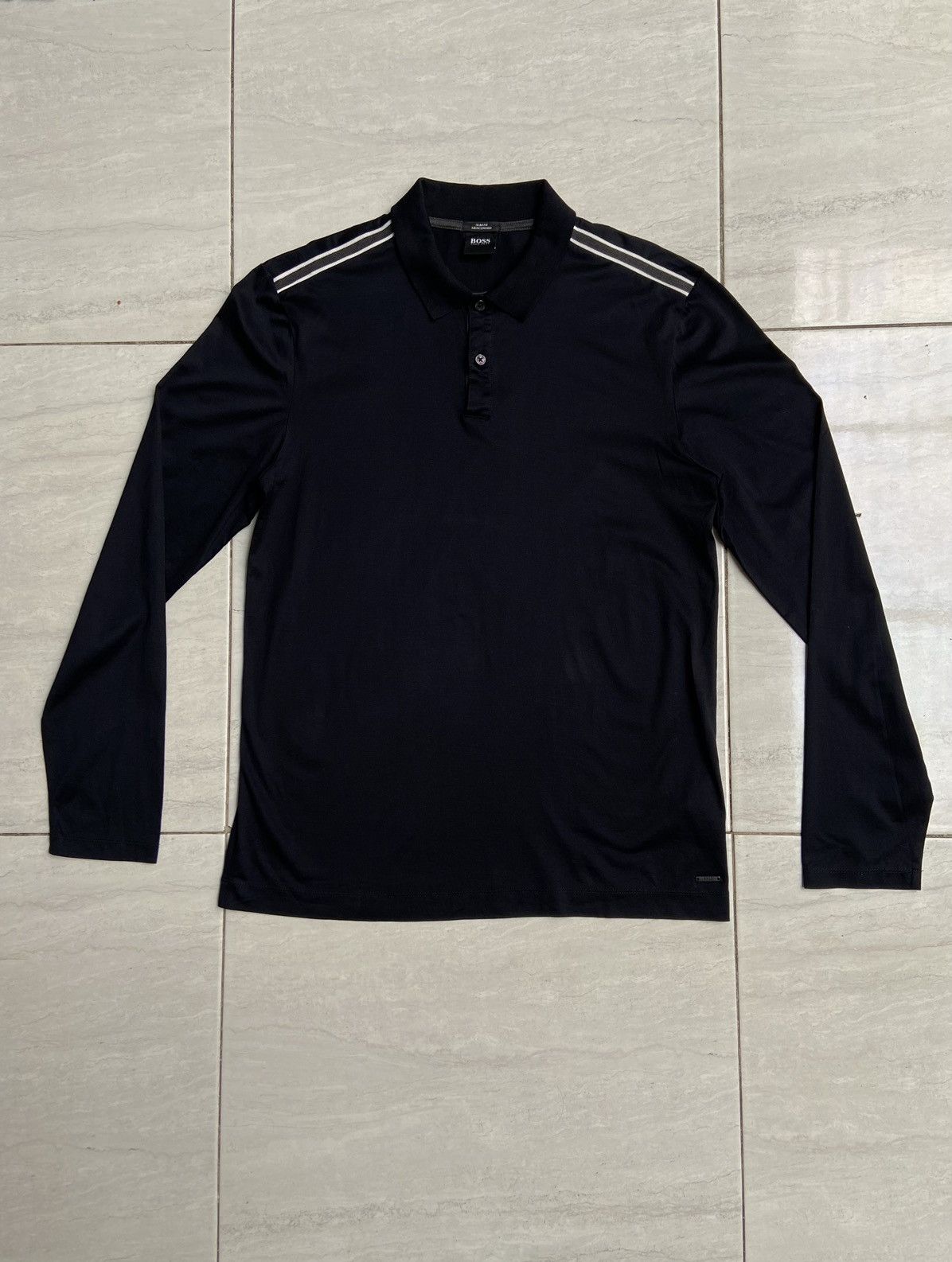 Hugo Boss HUGO BOSS Black Long T-shirt Size US S / EU 44-46 / 1 - 1 Thumbnail