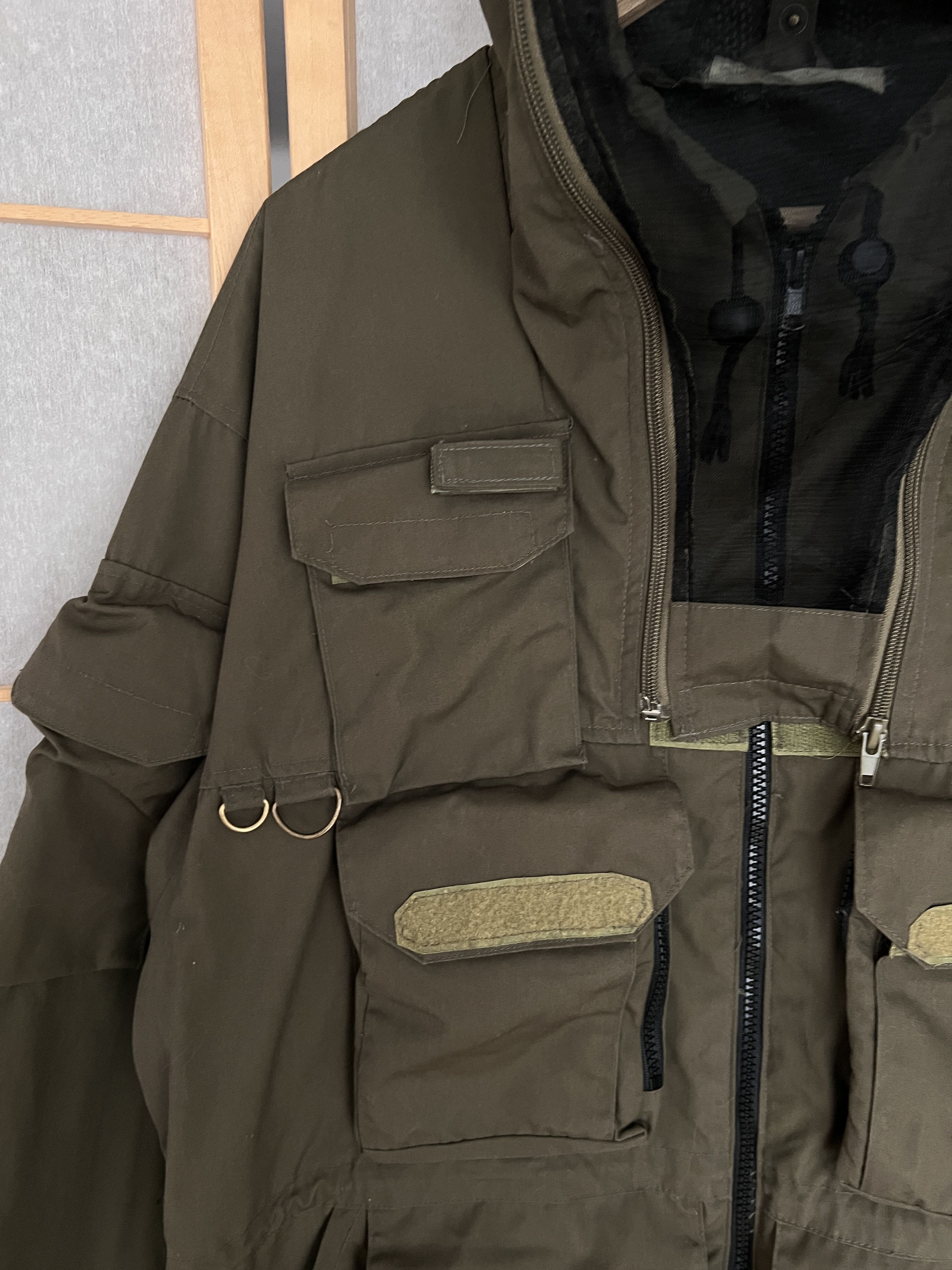 Schott Crazy VTG 90s multipocket army fishing mesh mask crop jacket Size US L / EU 52-54 / 3 - 21 Thumbnail