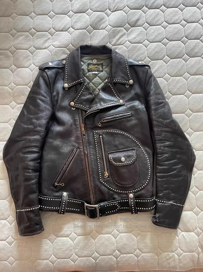 Buco Buco Classic leather jacket of cable-stayed horse leather Size US S / EU 44-46 / 1 - 2 Thumbnail