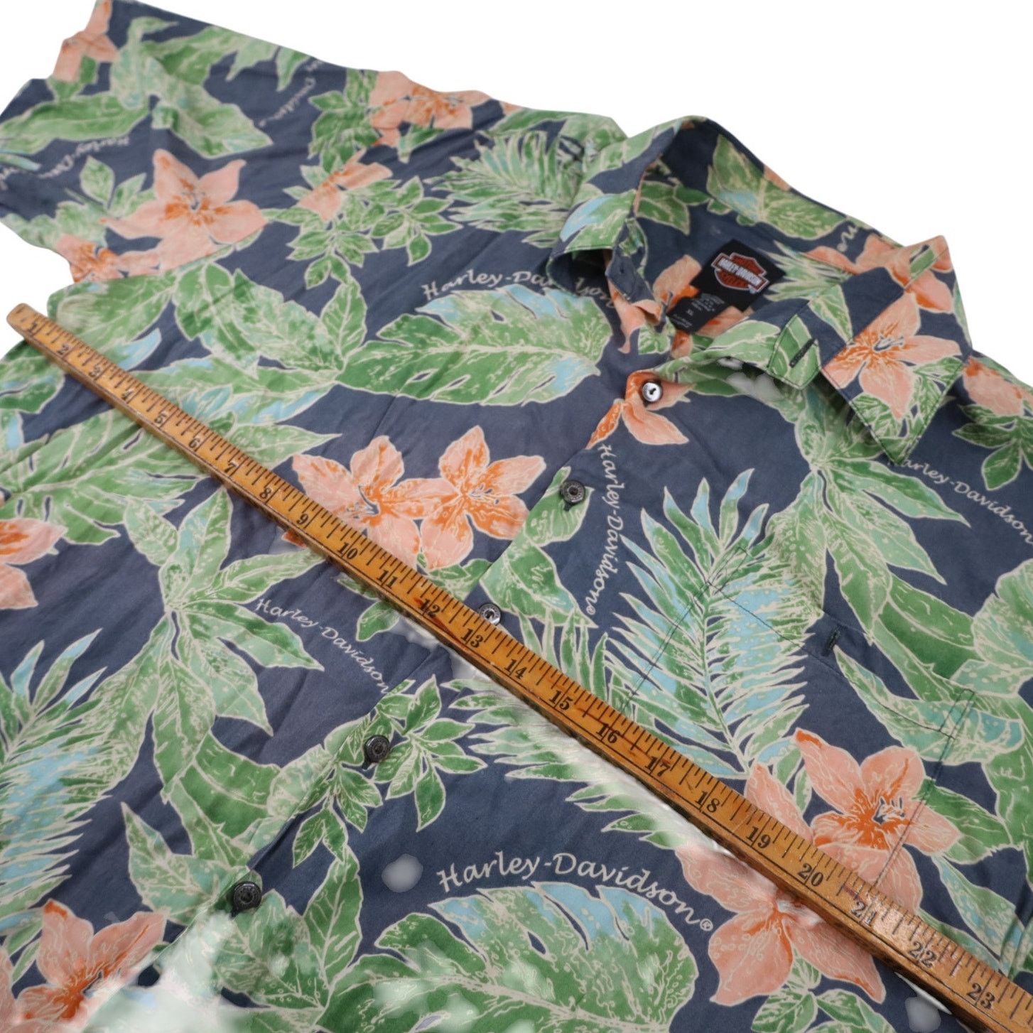Harley Davidson × Vintage Vintage Harley Davidson Floral Hawaiian Button Up Shirt Size US XL / EU 56 / 4 - 7 Thumbnail
