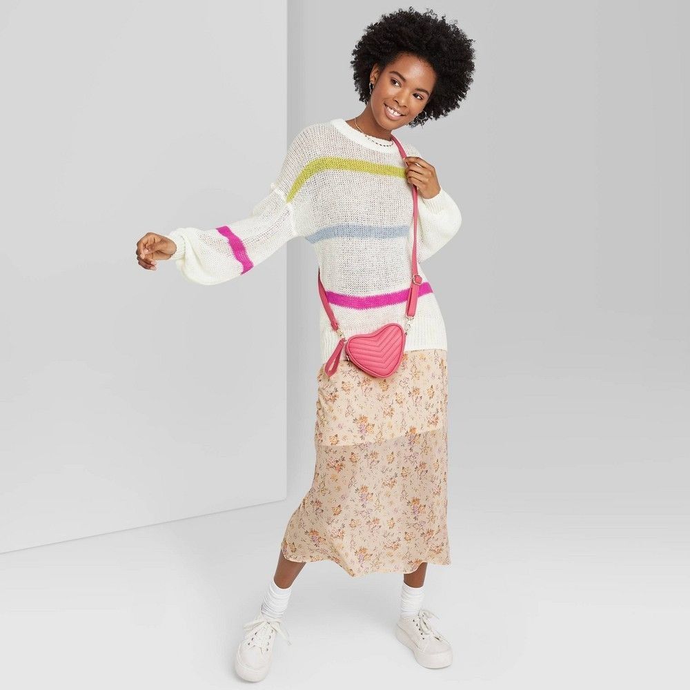 Other Wild Fable Womens Striped Crewneck Oversized Pullover Sweate Size M / US 6-8 / IT 42-44 - 1 Thumbnail