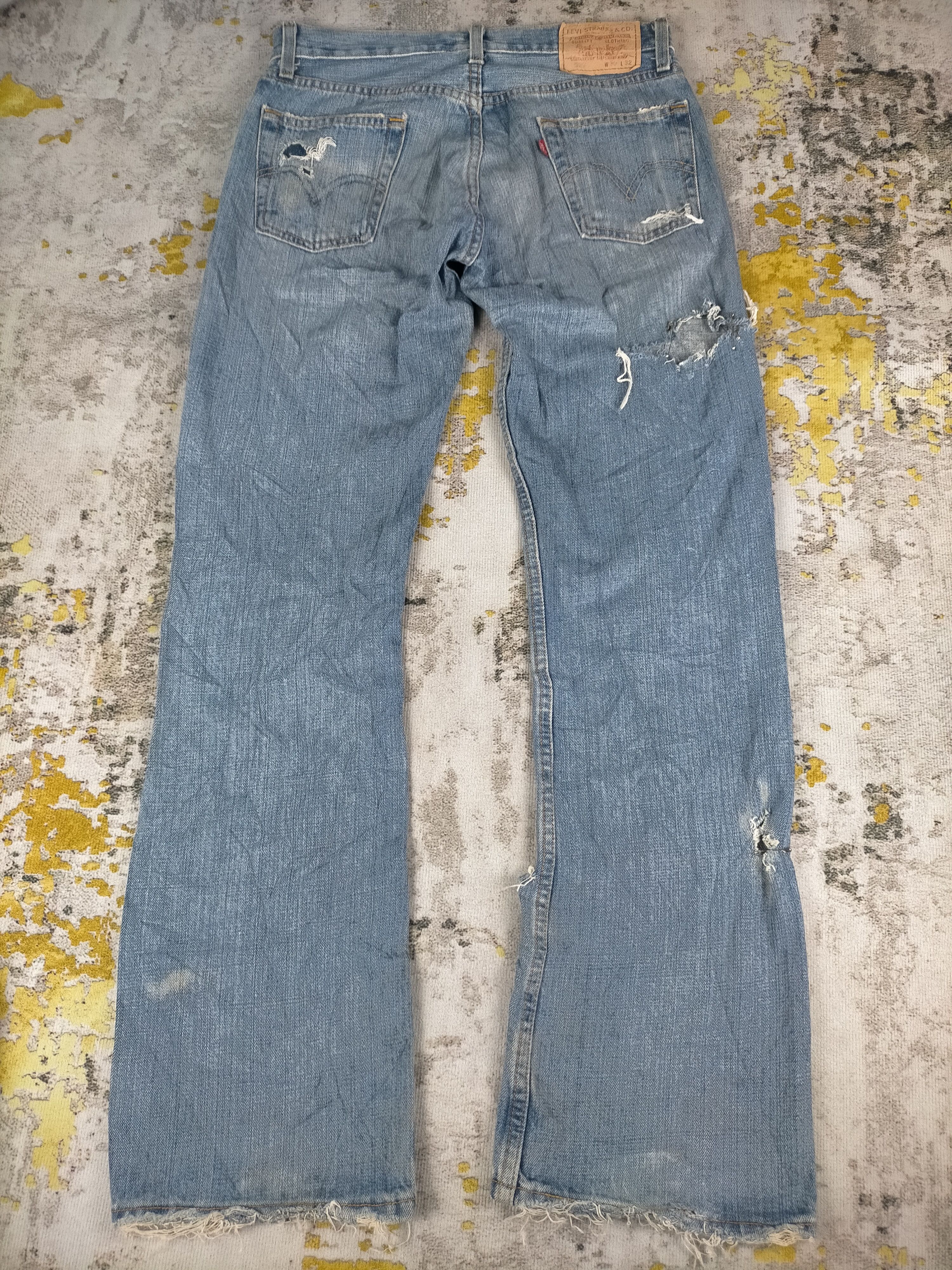 Levi's 🔥 Flared Rare Levis 527 Custom Distressed Trashed Jeans Size US 30 / EU 46 - 7 Thumbnail