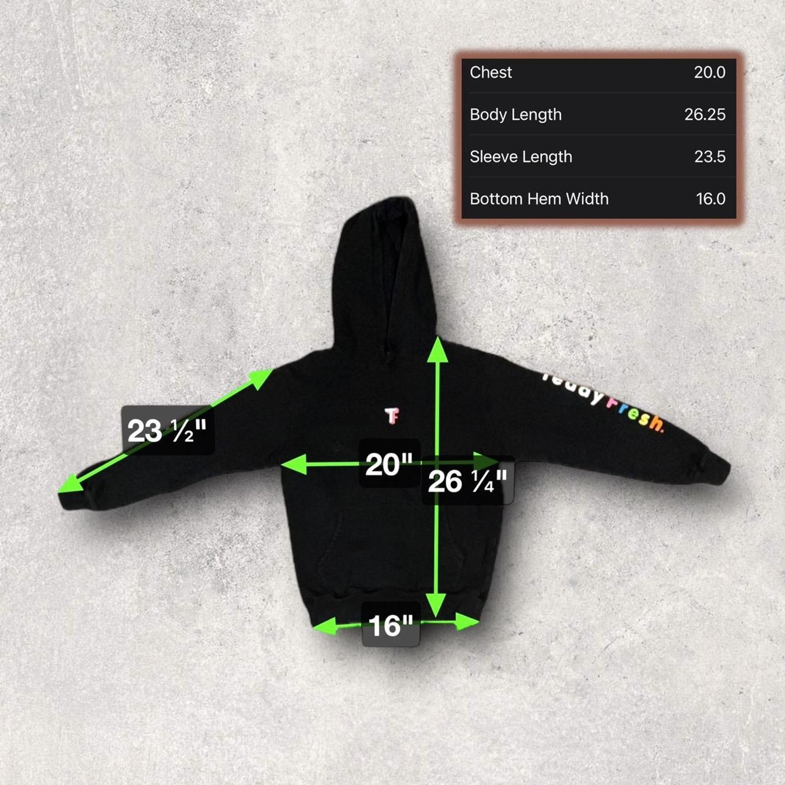 Teddy Fresh Teddy Fresh Rainbow Letter Black Hoodie Size US S / EU 44-46 / 1 - 6 Thumbnail