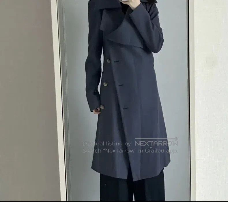 Vivienne Westwood Vivienne Westwood Navy Blue Witch Asymmetrical Wool Overco Size XS / US 0-2 / IT 36-38 - 1 Thumbnail