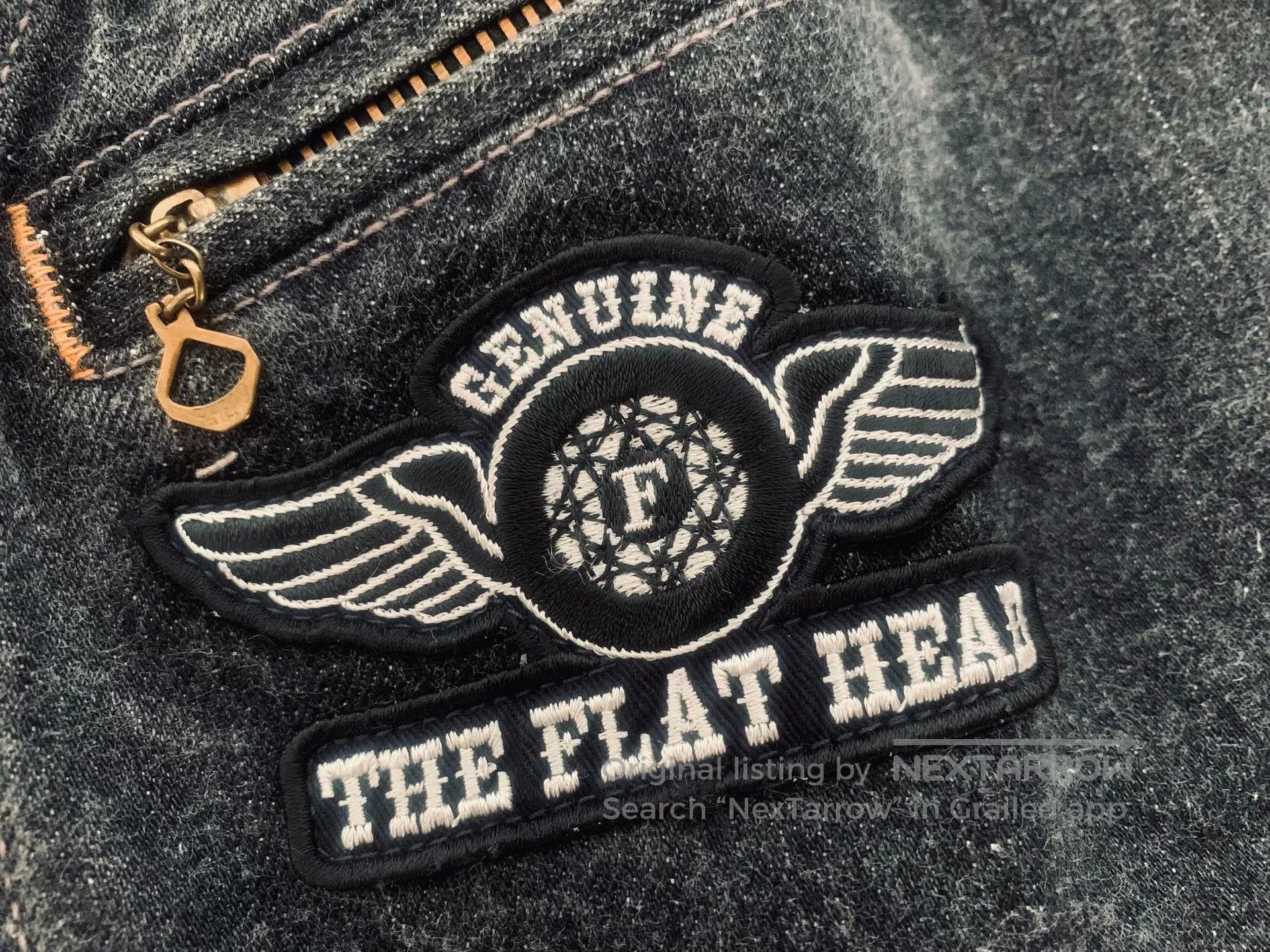 The Flat Head Flat Head Motorcycle Vest Denim Jacket. Size US XXL / EU 58 / 5 - 3 Thumbnail