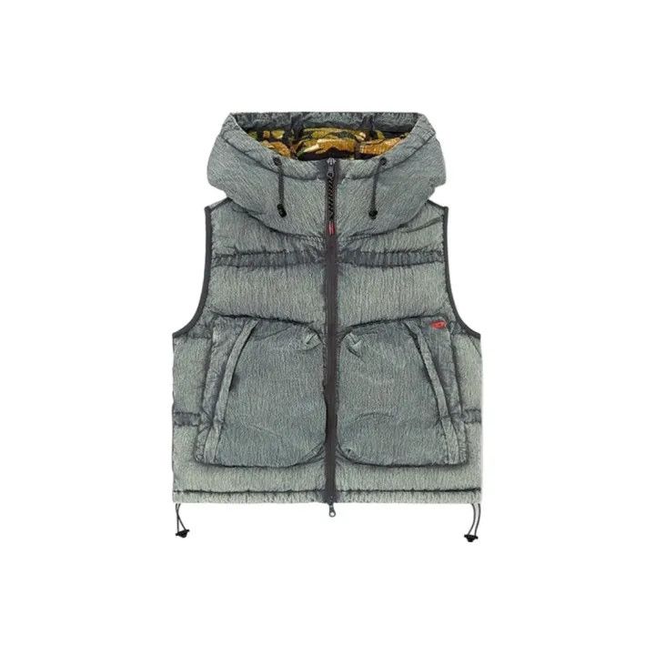 Diesel Diesel Women's Casual Zippered Hooded Vest 0079 Size S / US 4 / IT 40 - 1 Thumbnail