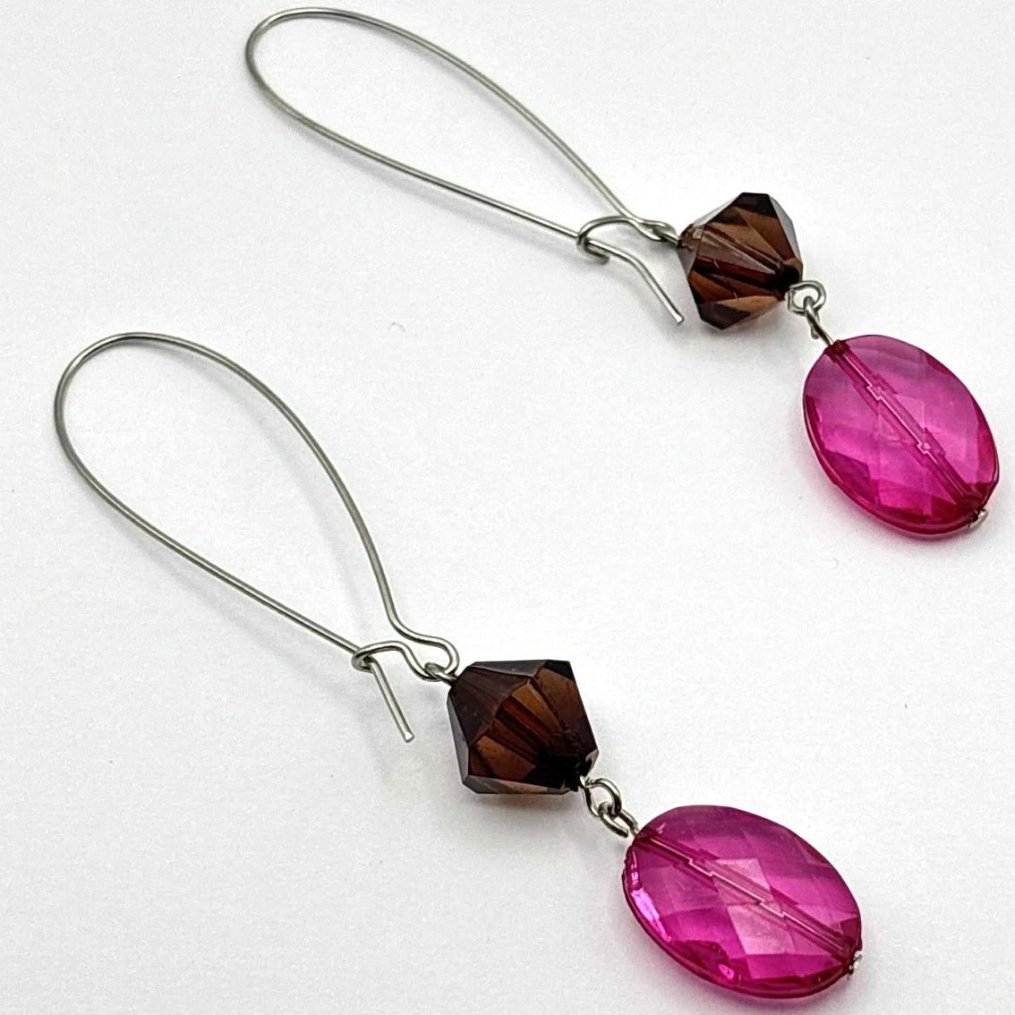 Maurice Lacroix Purple & Brown Maurices Drop Earrings Size ONE SIZE - 3 Thumbnail