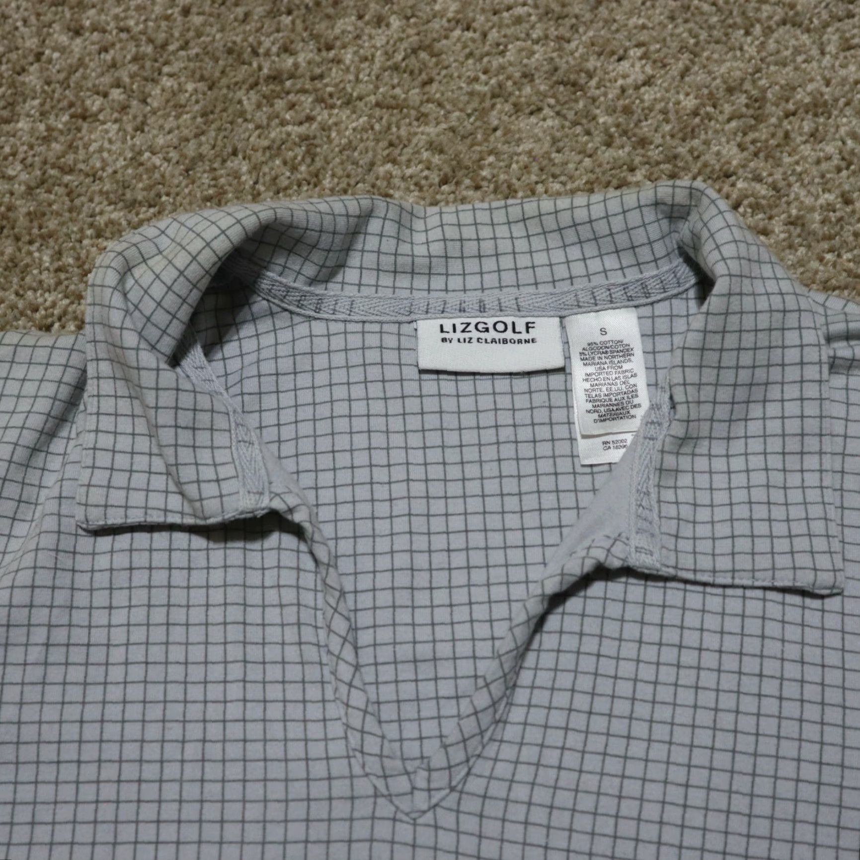 Liz Claiborne Liz Claiborne Shirt Polo Women S Gray Short Sleeve Size S Size S / US 4 / IT 40 - 3 Thumbnail