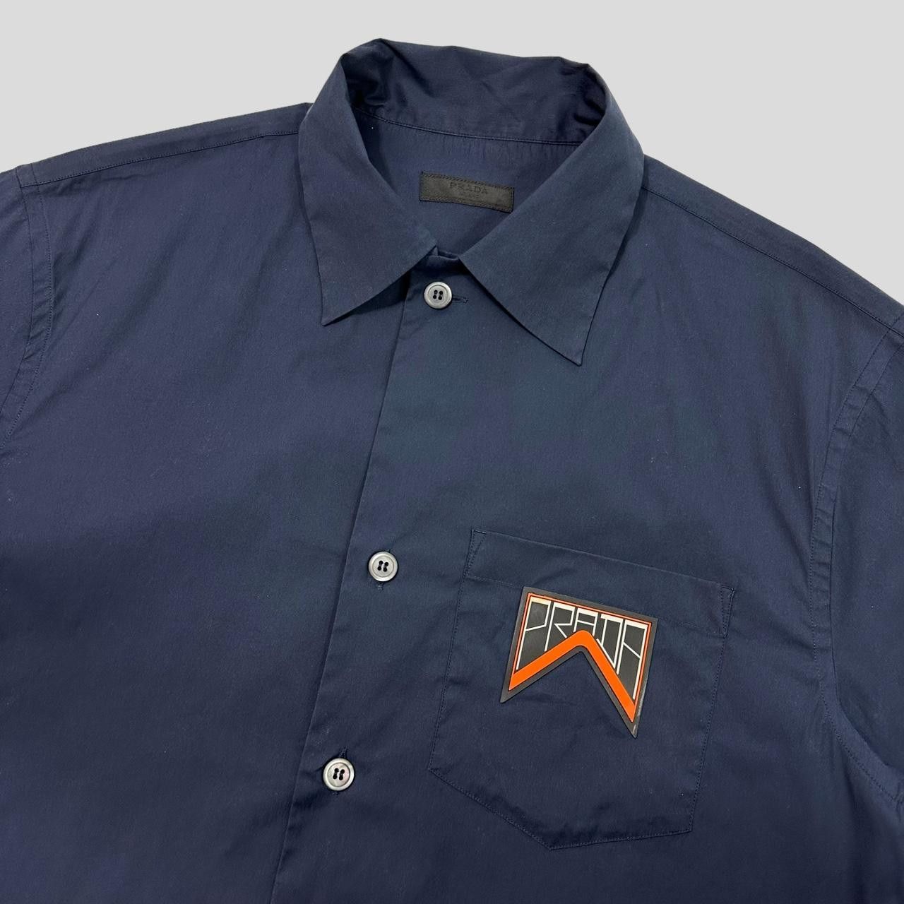 Prada Prada Milano 2018 Rubber Logo Tech Stripe Shirt - L Size US L / EU 52-54 / 3 - 4 Thumbnail