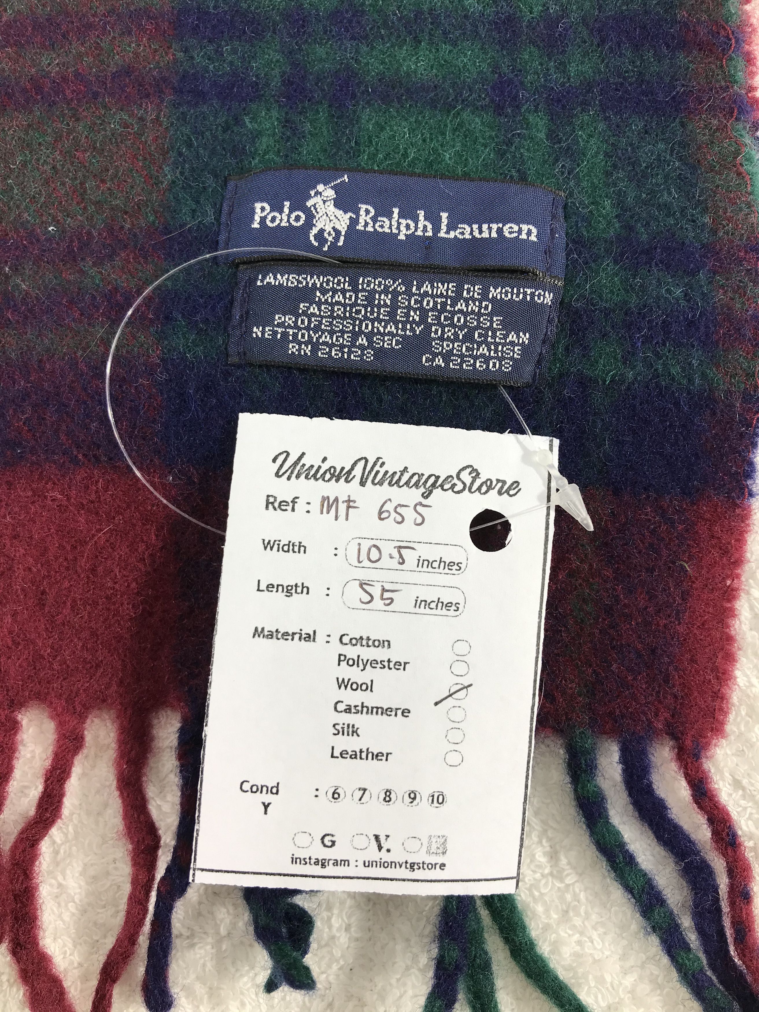 Polo Ralph Lauren Vintage Polo Ralph Lauren Scarf/Muffler/Neckwear MF655 Size ONE SIZE - 5 Thumbnail