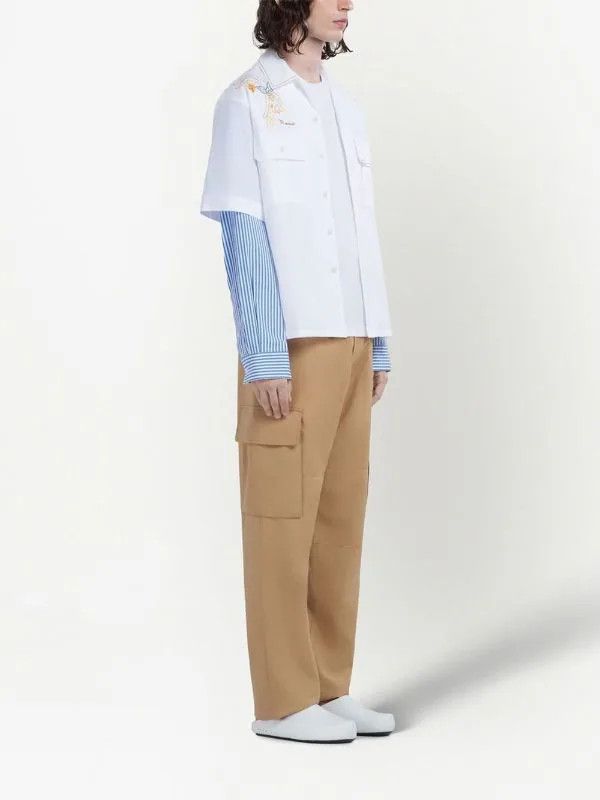 Marni o1srvl11e0724 T-Shirt in Blue/White Size US XL / EU 56 / 4 - 2 Thumbnail