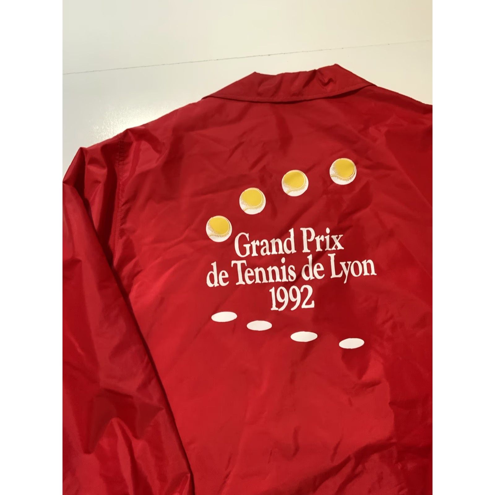 Vintage VINTAGE 1992 Grand Prix De Tennis De Lyon ATP Open Windbreaker Jacket XL Sz. XL Size US XL / EU 56 / 4 - 4 Thumbnail