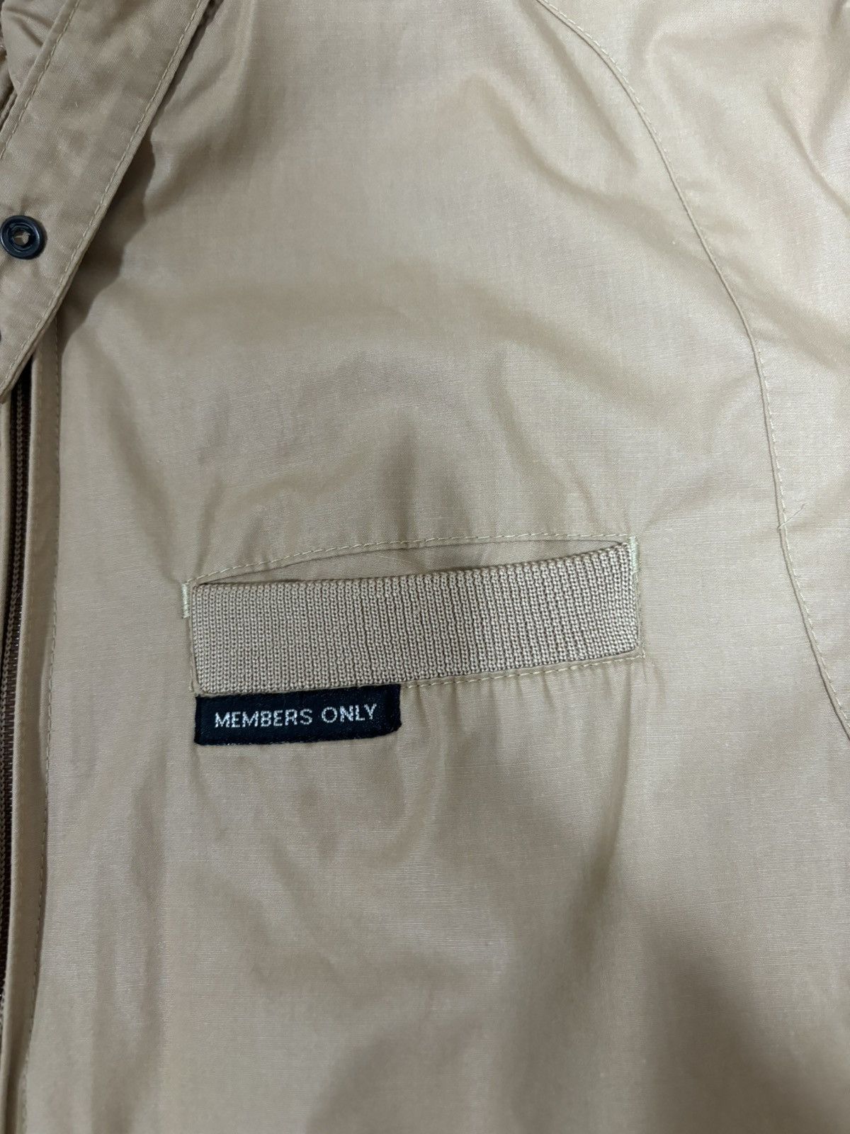 Members Only × Vintage Vintage Members Only Jacket Tan Full Zip Up Bomber Size US M / EU 48-50 / 2 - 4 Thumbnail