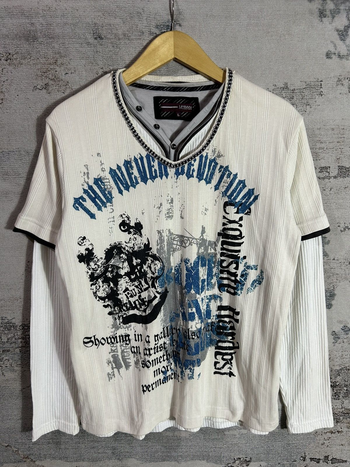 If Six Was Nine × In The Attic Urban-Slash Number Double Layer Poem Long sleeve Size US L / EU 52-54 / 3 - 1 Thumbnail