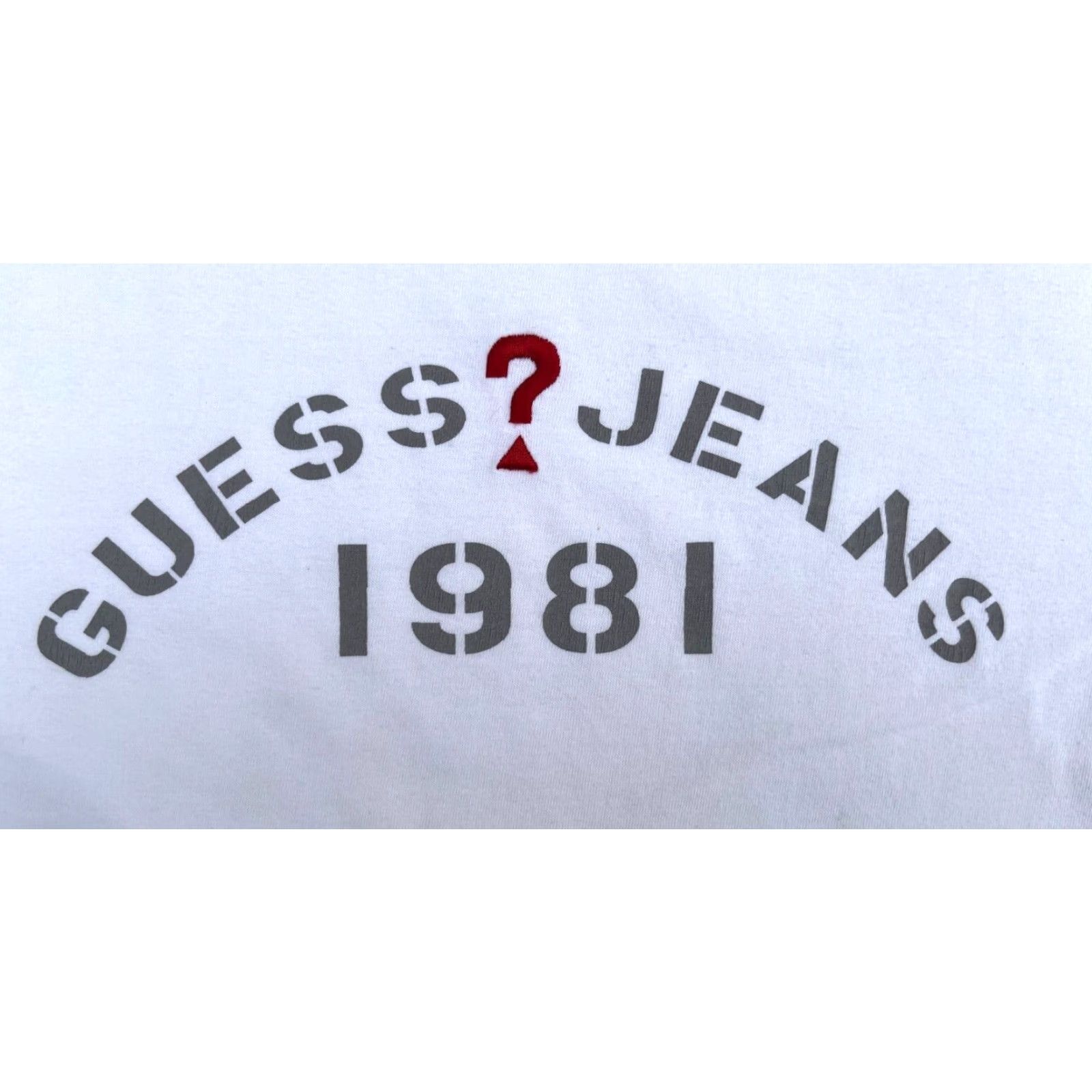 Guess VINTAGE Guess Jeans T-Shirt Mens M USA 1981 90s White Cotton Logo Short Sleeve Crew Neck Assist 1981 USA Size US M / EU 48-50 / 2 - 3 Thumbnail