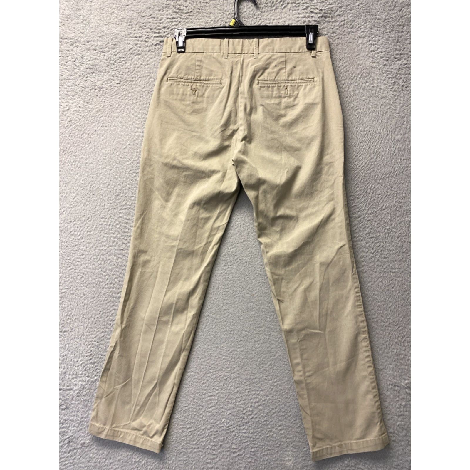 Gap GAP Men's Khaki Chino Pants Trousers 30x30 Slim Flat Front Cotton Blend Spandex Pocket Logo Button Zip Khaki" Size US 30 / EU 46 - 7 Thumbnail