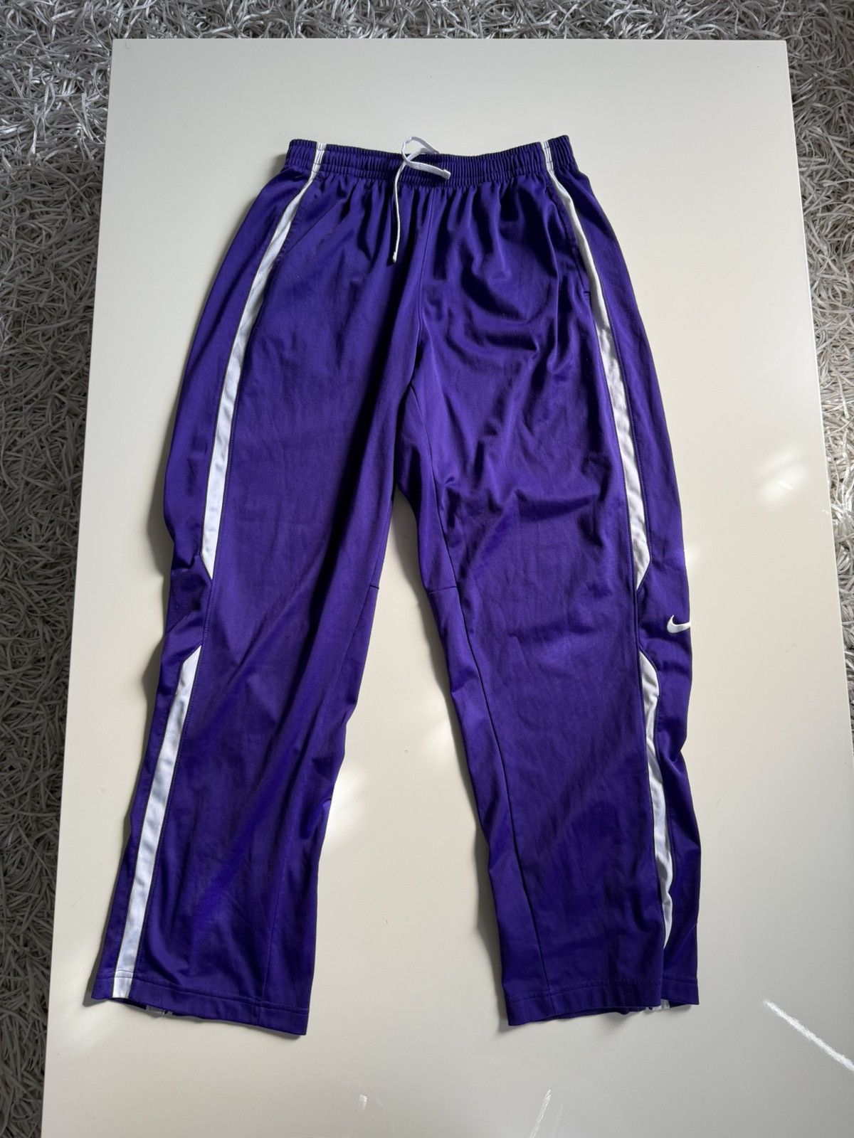 Nike Vintage Nike Purple Track Joggers Size US 33 - 1 Thumbnail