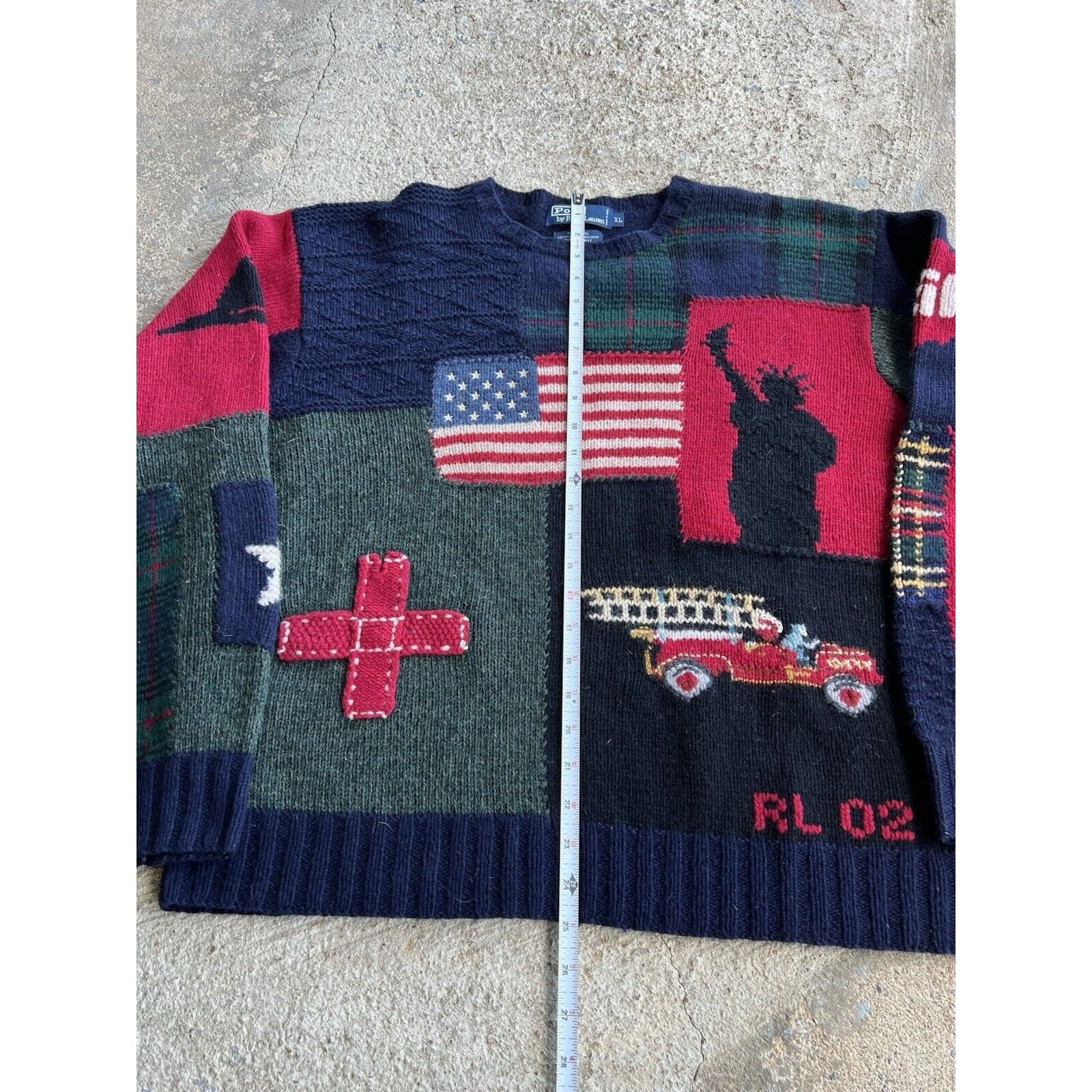 Polo Ralph Lauren Polo Ralph Lauren Sweater Patchwork 9/11 Tribute Flag XL Size US XL / EU 56 / 4 - 7 Thumbnail