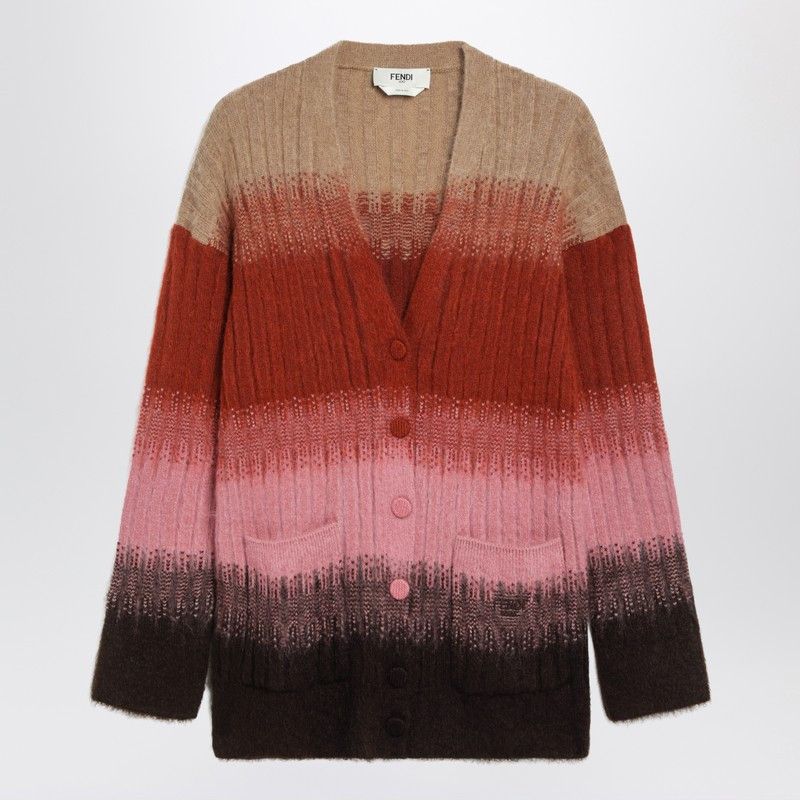 Fendi Fendi Multicoloured Mohair And Wool Cardigan Size M / US 6-8 / IT 42-44 - 1 Thumbnail