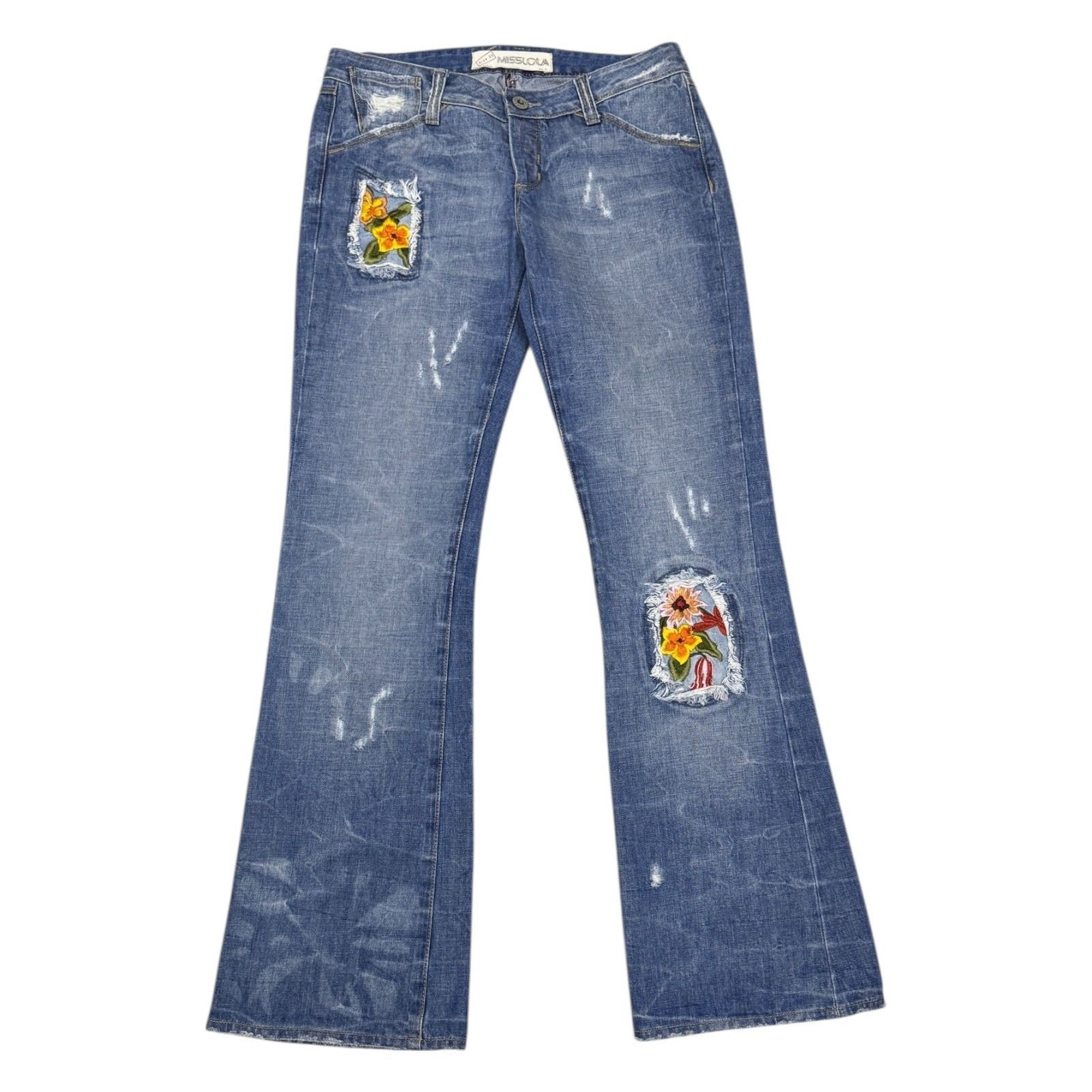 Other MISS LOLA Floral Designer Denim Pants Jeans Womens 30x34 Size 30" / US 8 / IT 44 - 1 Thumbnail