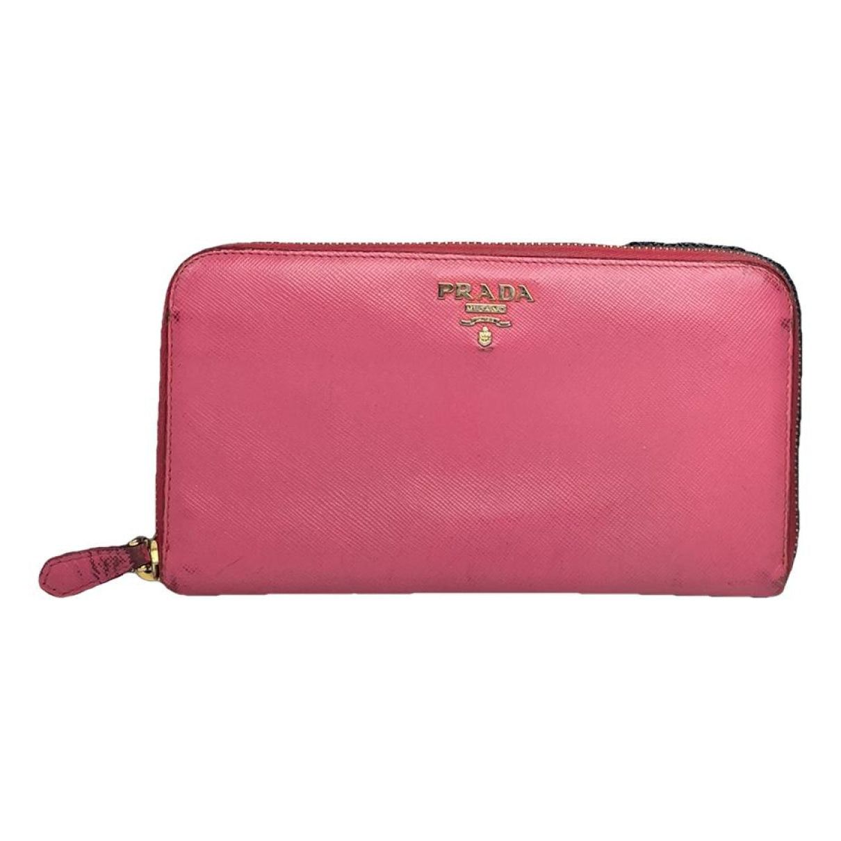 Prada Pink Leather Wallet Size ONE SIZE - 1 Thumbnail
