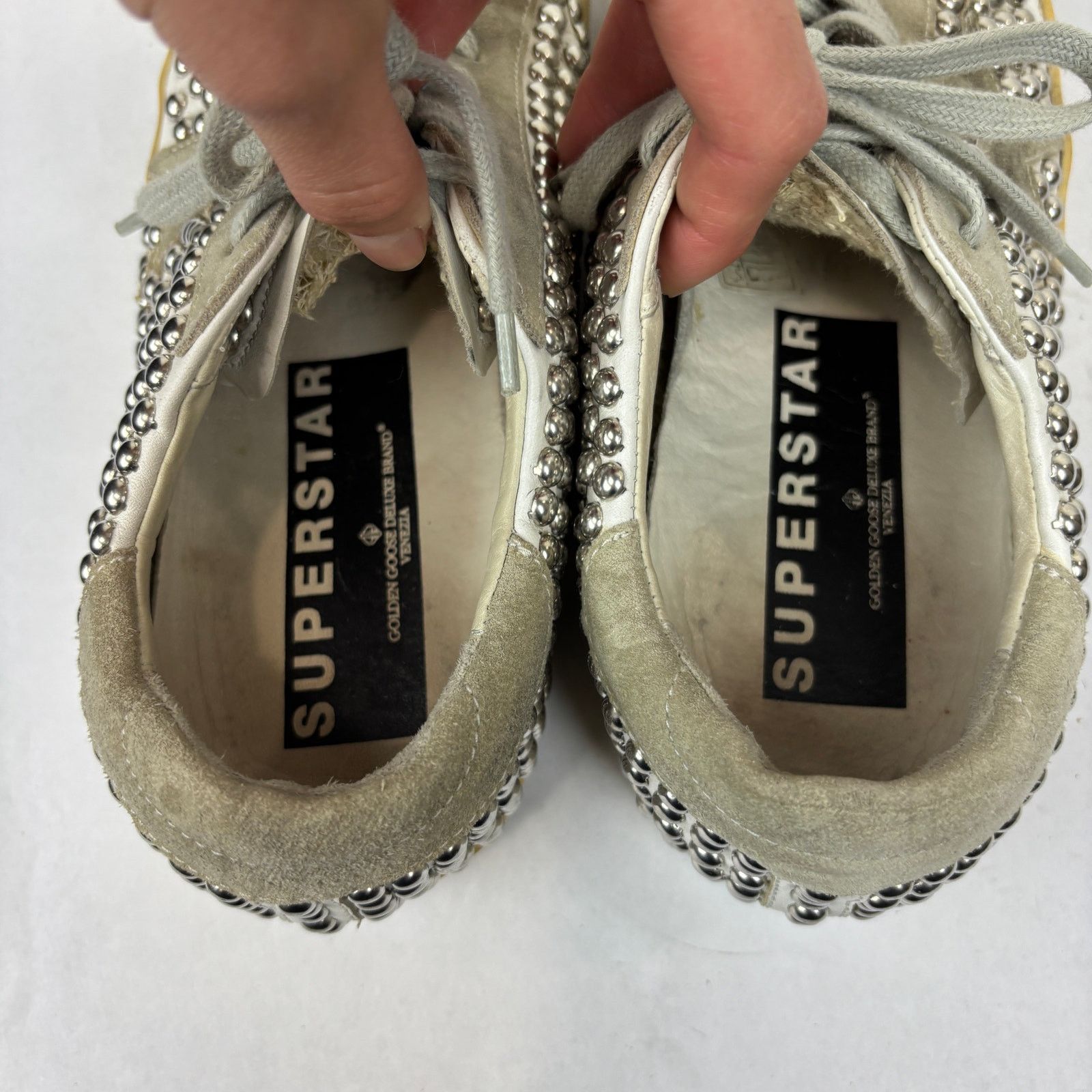 Golden Goose Golden Goose Superstar GGDB Old Studded Low Top Sneakers 38 Size US 8 / IT 38 - 11 Thumbnail