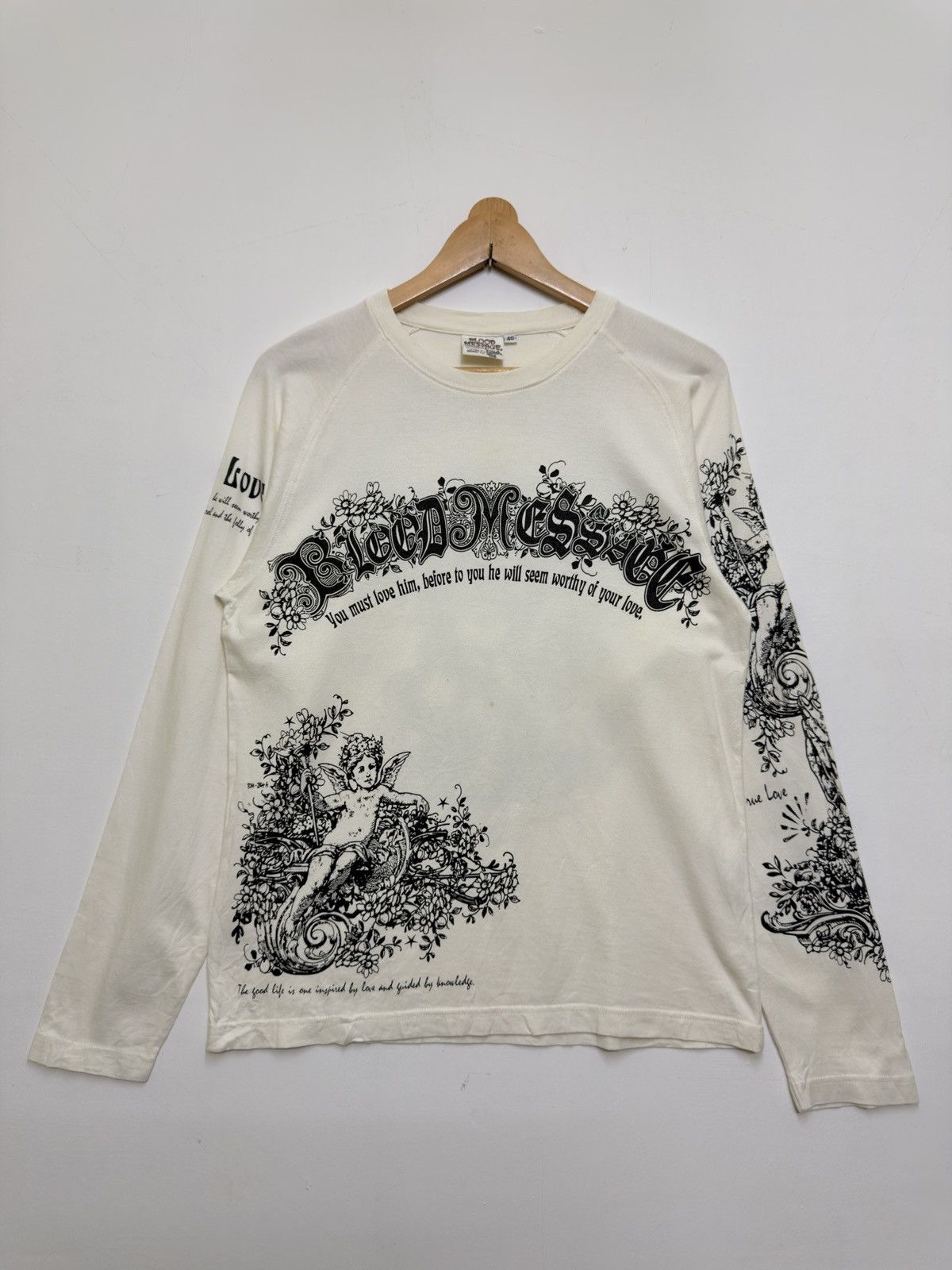 Japanese Brand Blood Message Gothic Graphic Long Sleeve Shirt Tattoo Angel Size US S / EU 44-46 / 1 - 1 Thumbnail