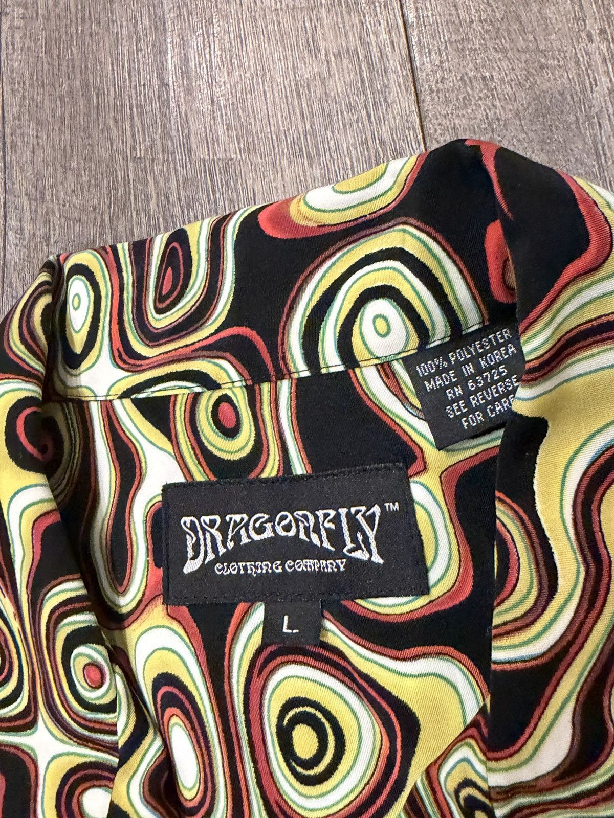 Dragonfly Vintage Dragonfly Psychedelic Button Up Shirt size Large Size US L / EU 52-54 / 3 - 3 Thumbnail
