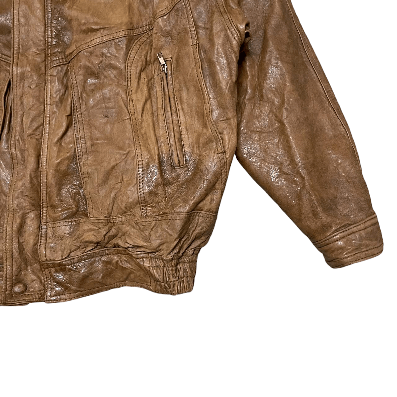 Genuine Leather Vintage 00's Real Leather Bomber Style Jacket Size US L / EU 52-54 / 3 - 4 Thumbnail